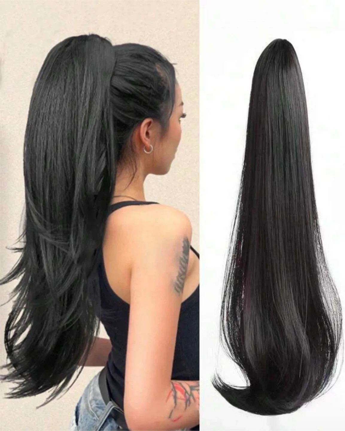 Black Ponytail Extension