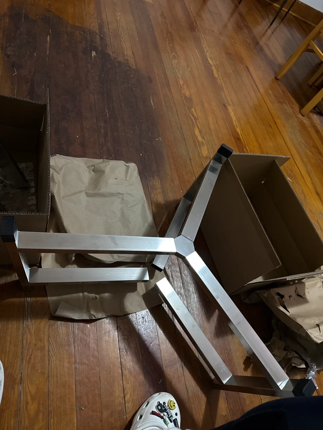 West Elm Foundry Coffee Table Base - Silver