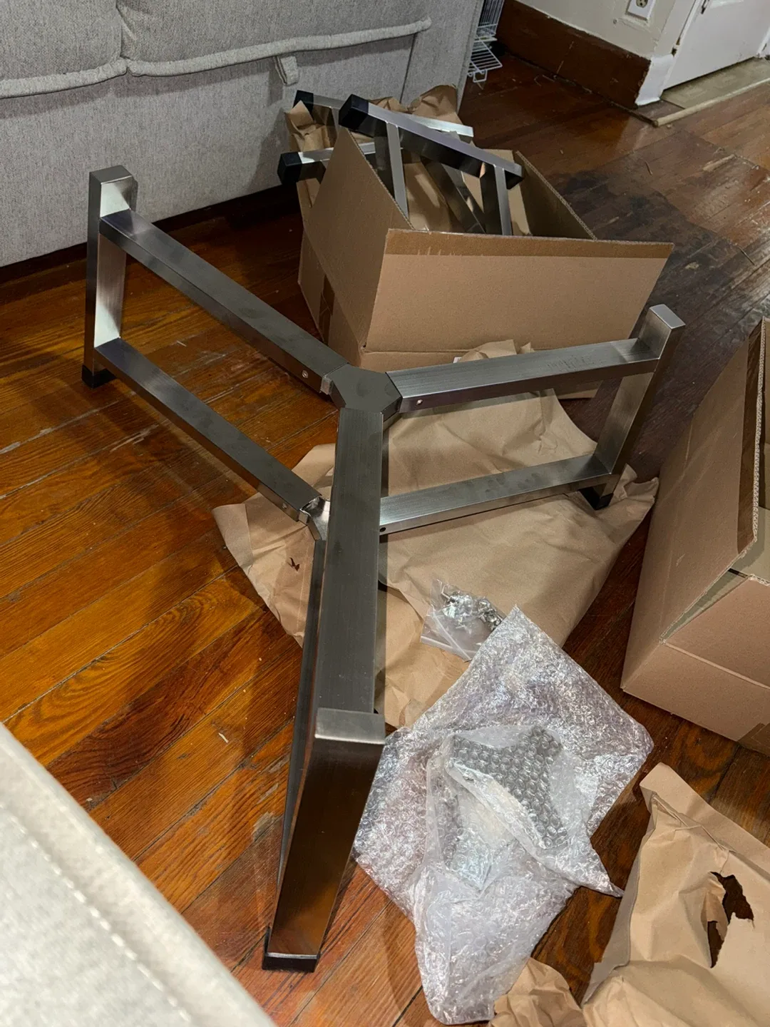 West Elm Foundry Coffee Table Base - Silver image indicator(2)