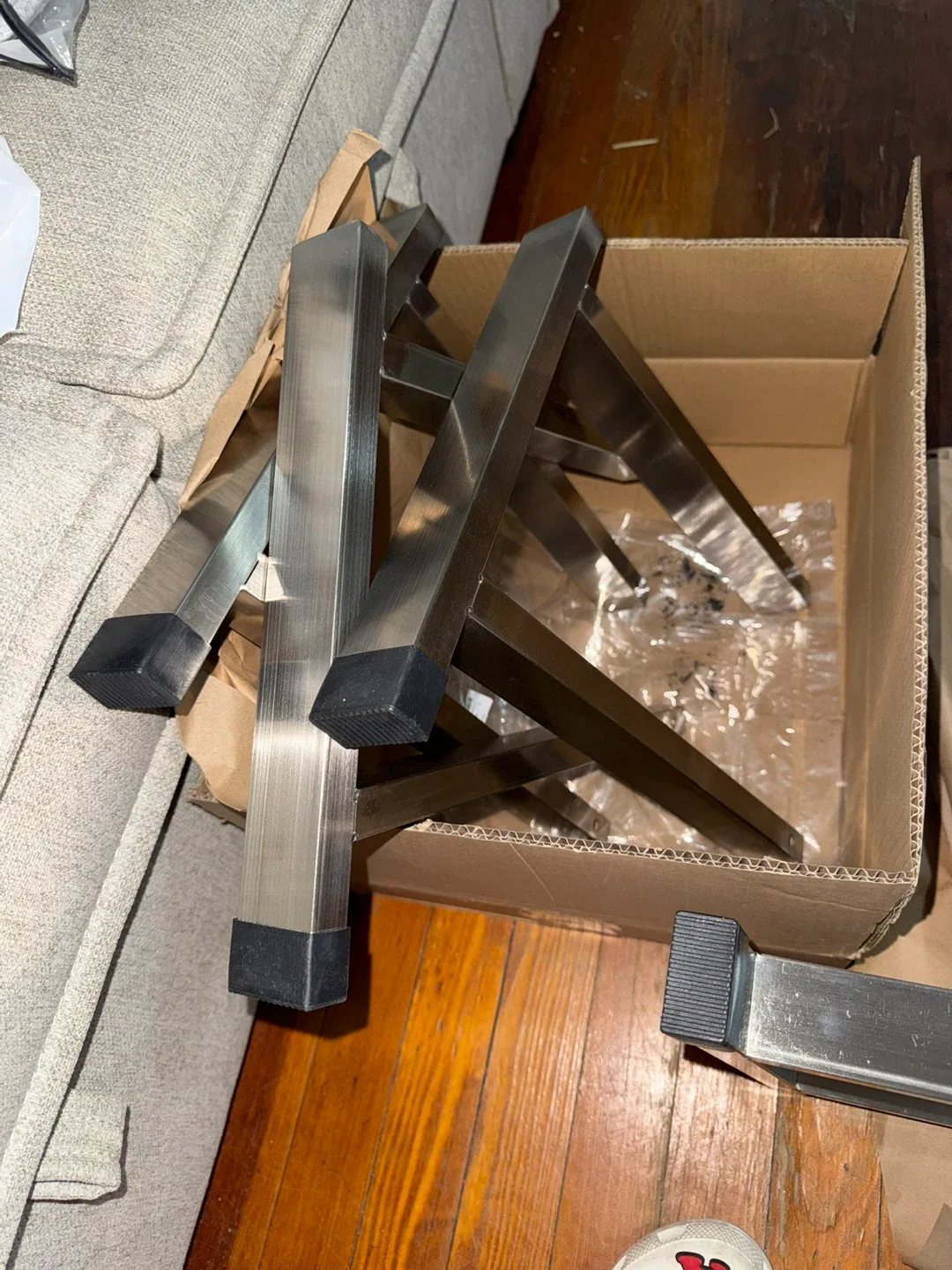 West Elm Foundry Coffee Table Base - Silver image indicator(3)