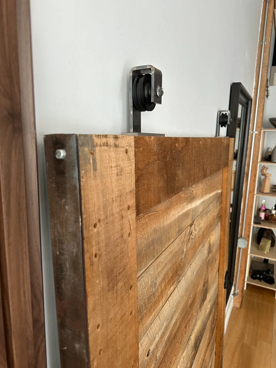 LARGE SLIDING BARN DOOR / PARTITION WALL VINTAGE RECLAIMED WOOD image indicator(6)