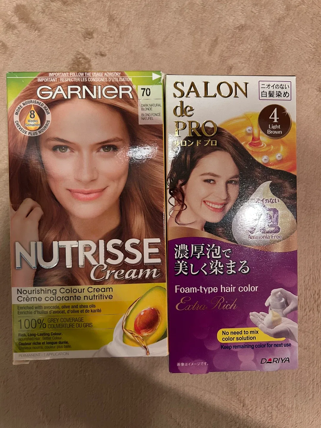 Garnier Nutrisse Cream 70 & Salon de Pro 4 Hair Dye
