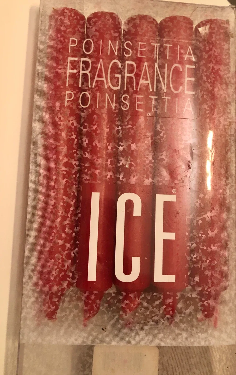 Poinsettia candles, NOEL 4 pcs,