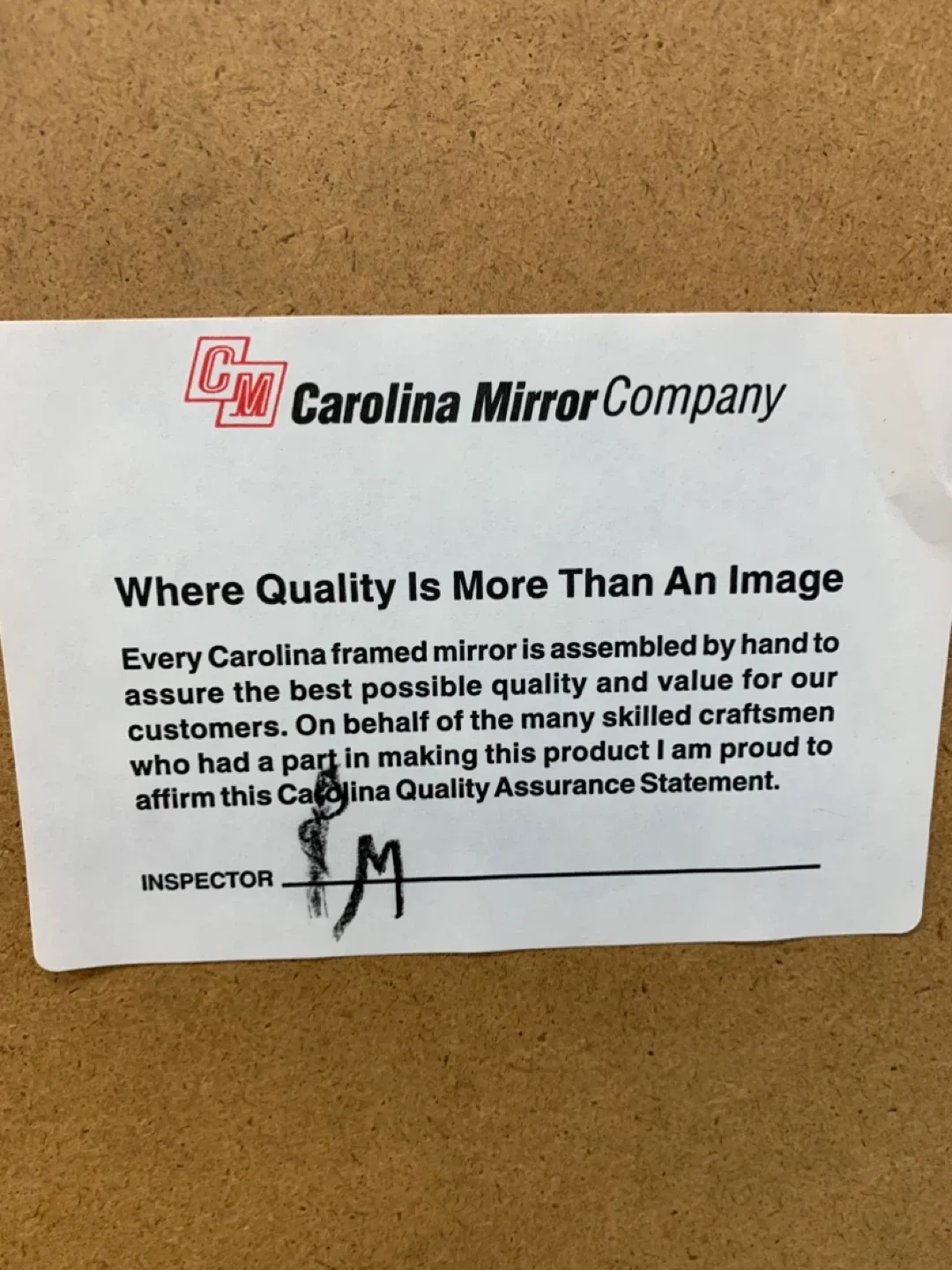 Carolina Mirror Company Ornate Mirror image indicator(2)