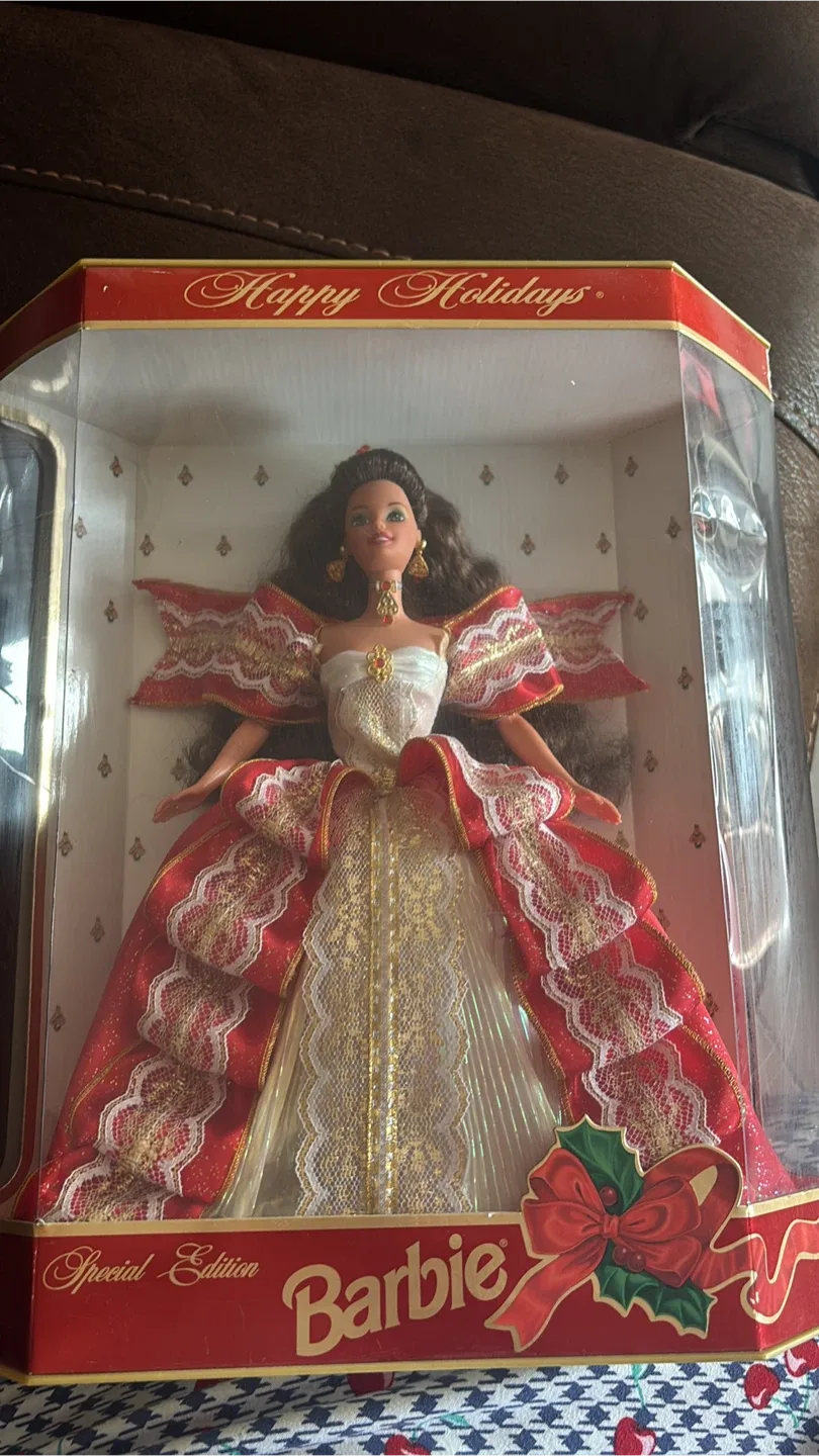10th Anniv. Happy Holidays Barbie Doll