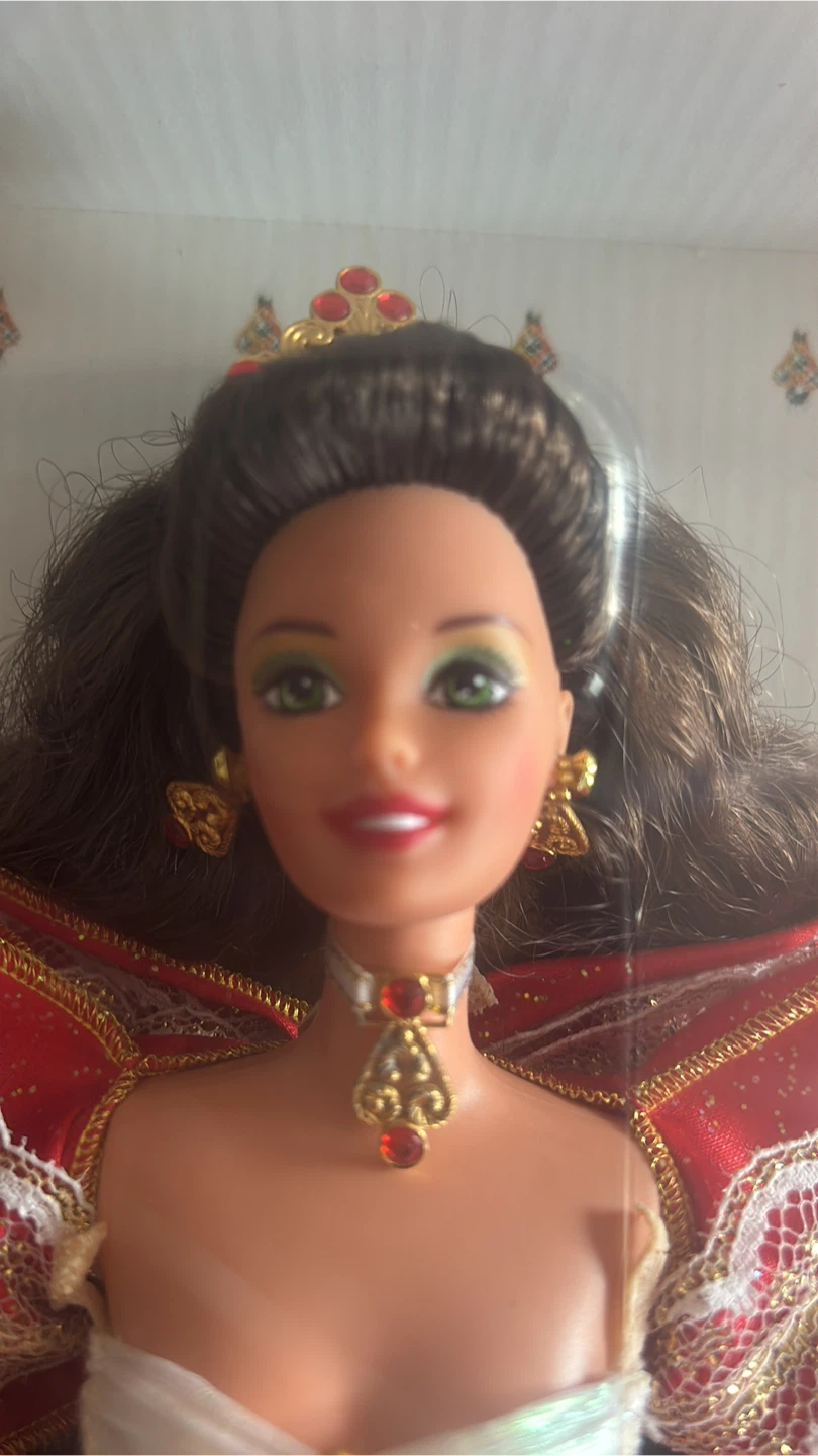 10th Anniv. Happy Holidays Barbie Doll - photo 3