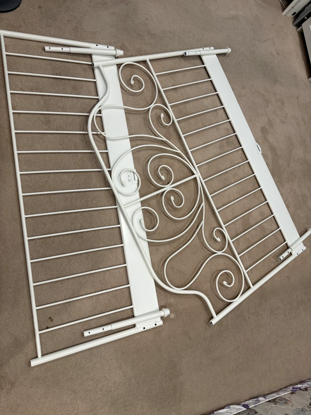 IKEA Queen White Metal Bed Frame - photo 2