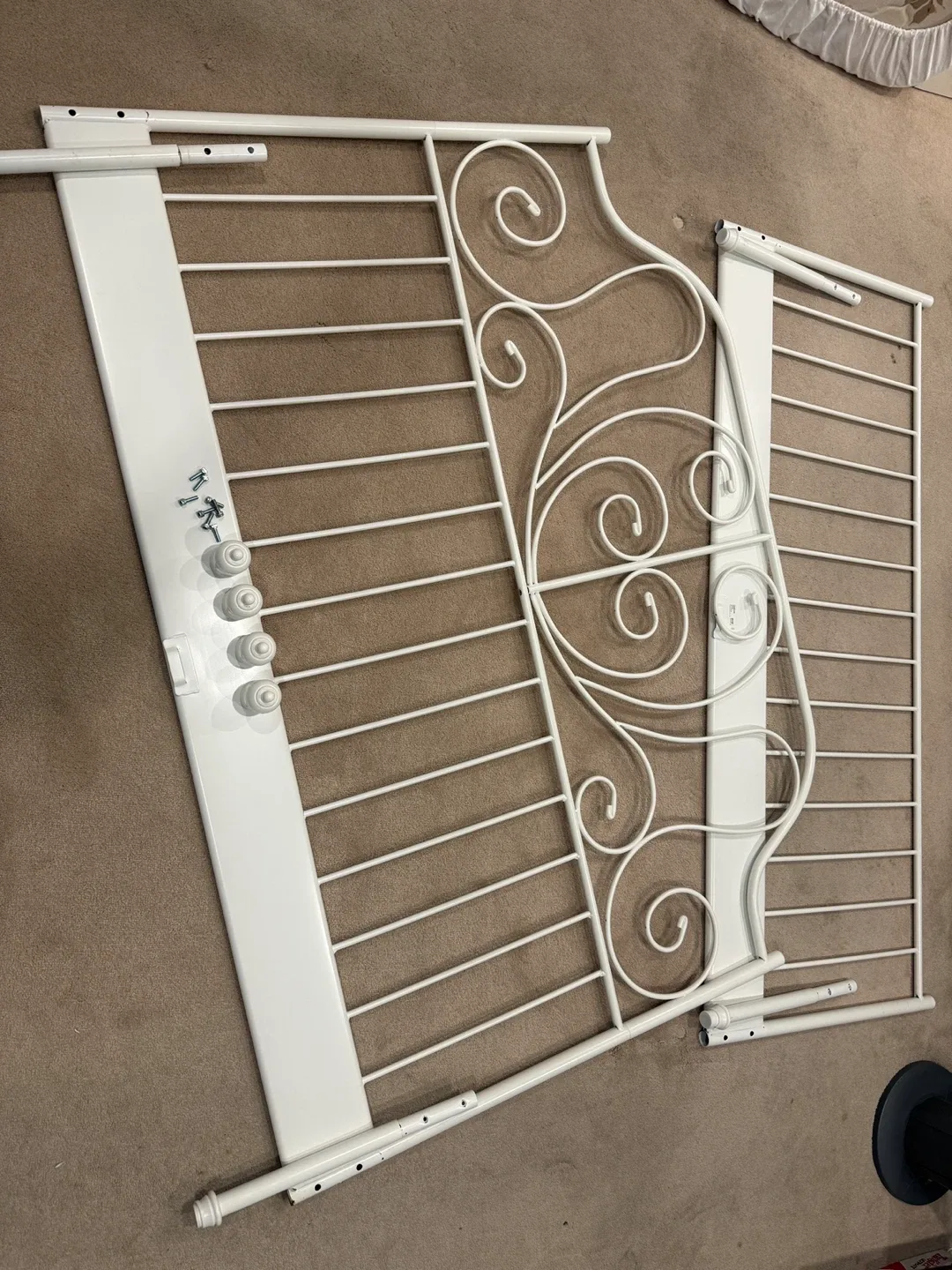 IKEA Queen White Metal Bed Frame