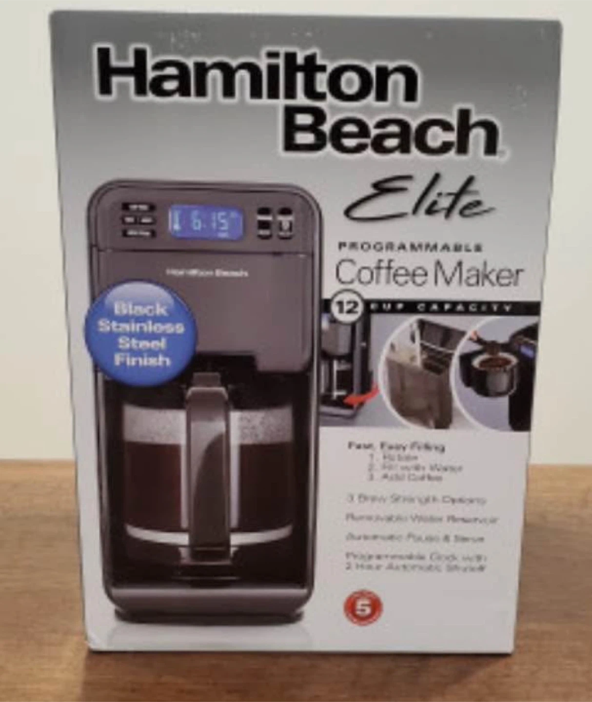 Hamilton Beach Elite Programmable Coffee Maker - New