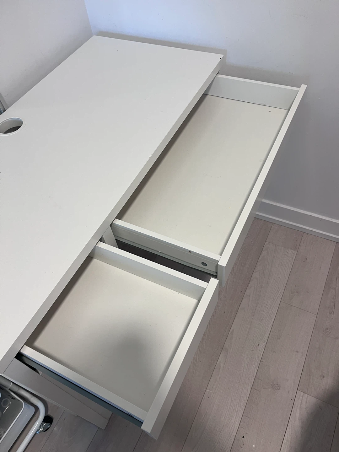 White Desk with Storage - photo 3