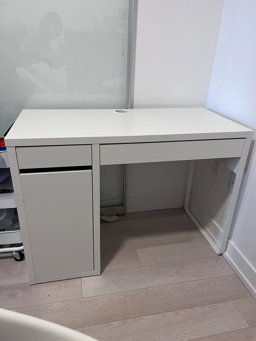 White Desk with Storage - photo 4