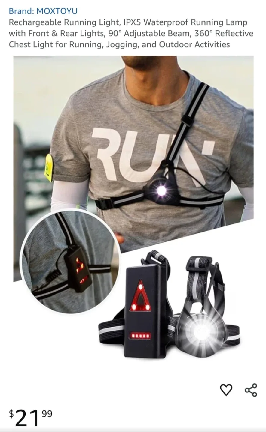 MOXTOYU Rechargeable Running Light