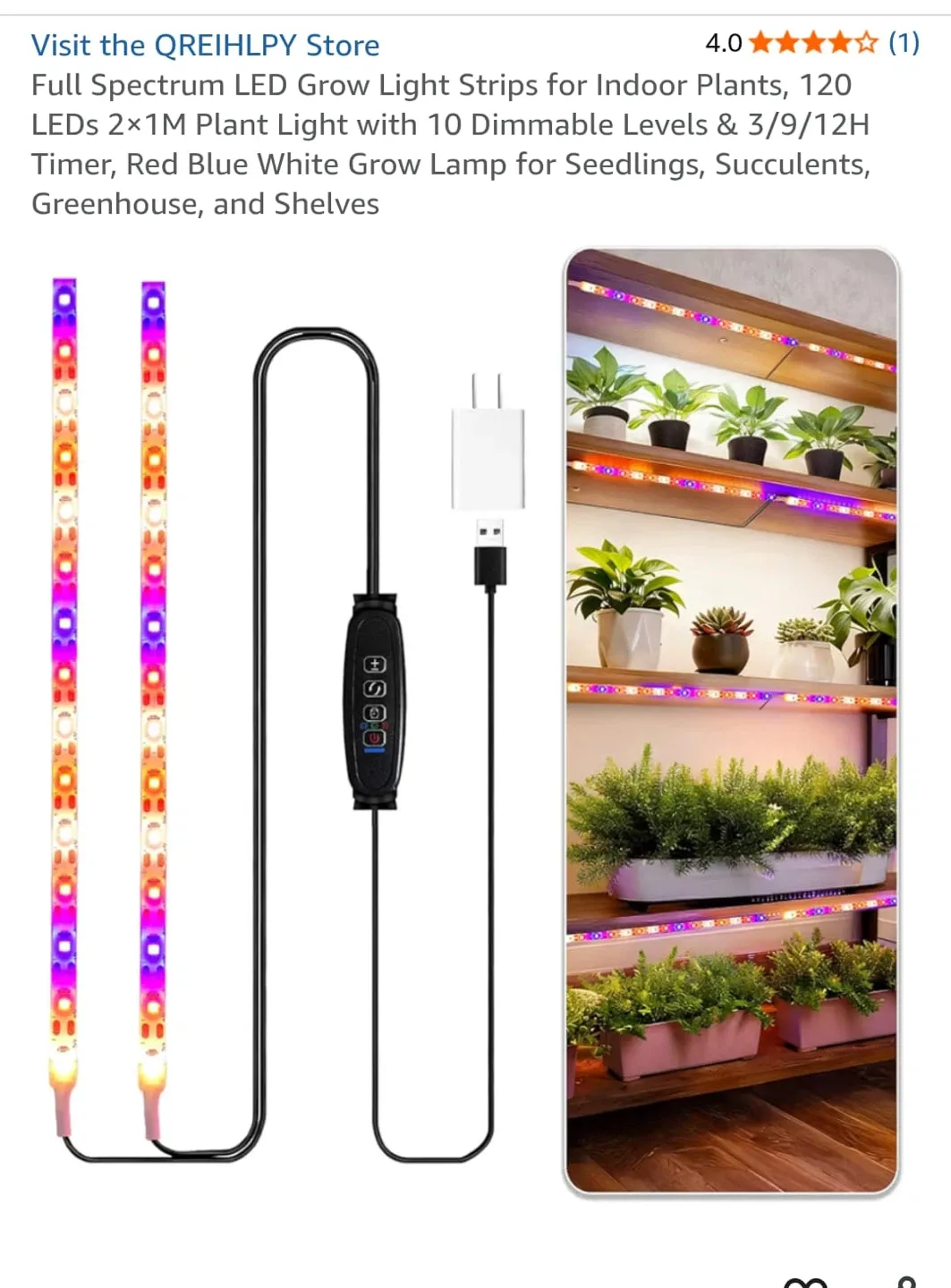 QREIHLPY LED Grow Light Strips - Indoor Plants