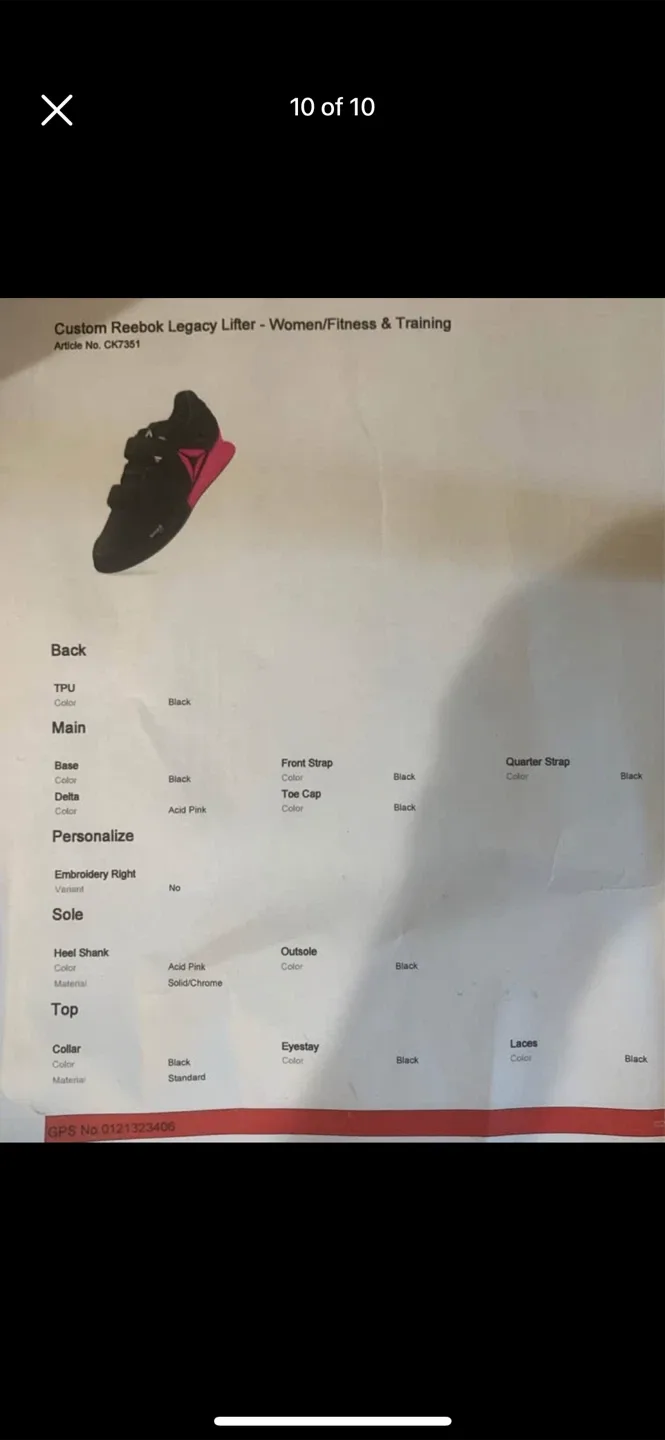 Reebok Legacy Lifter II Weightlifting Shoes - Black/Pink image indicator(10)