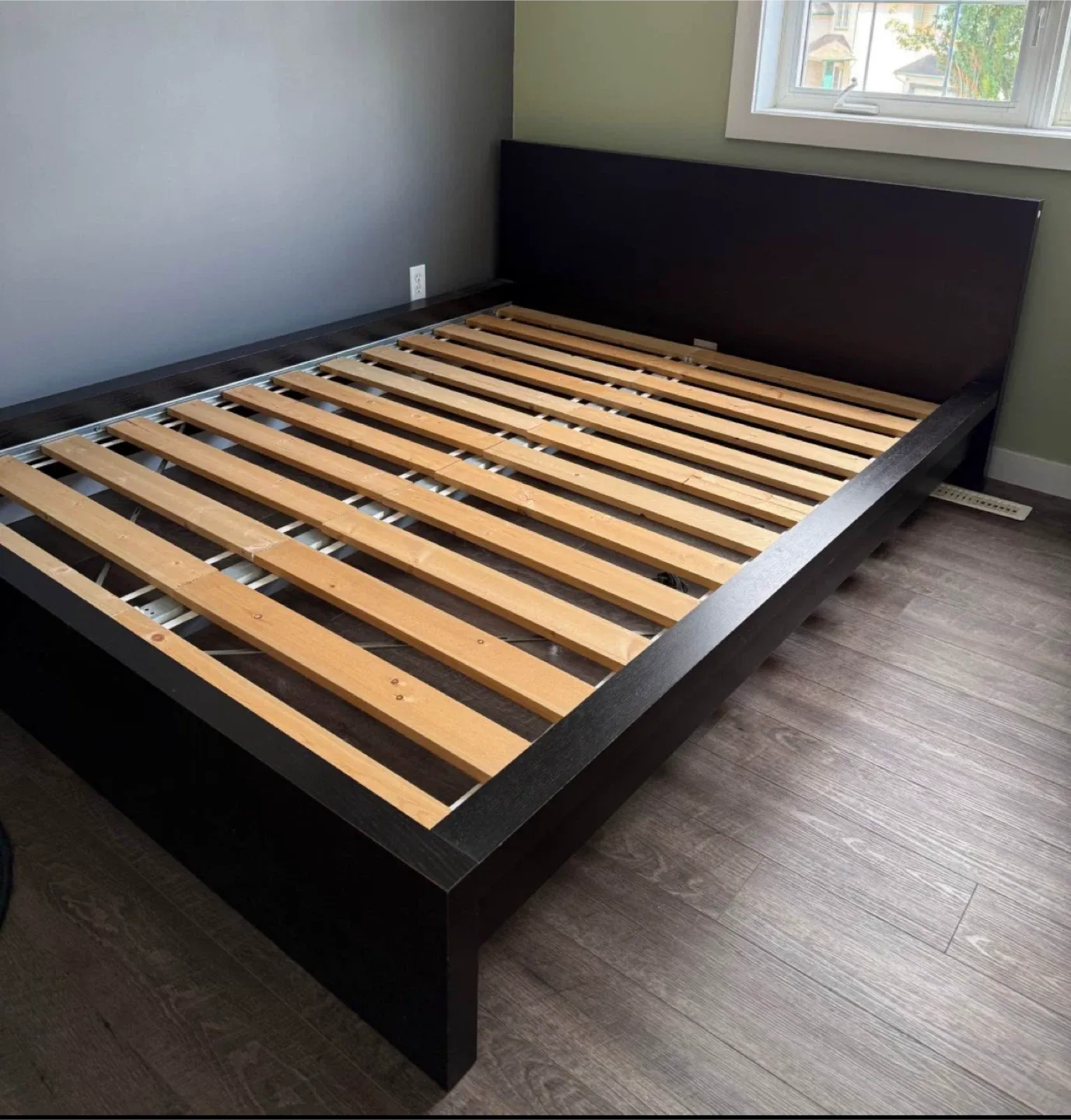 IKEA Queen size bed frame MALM  black brown