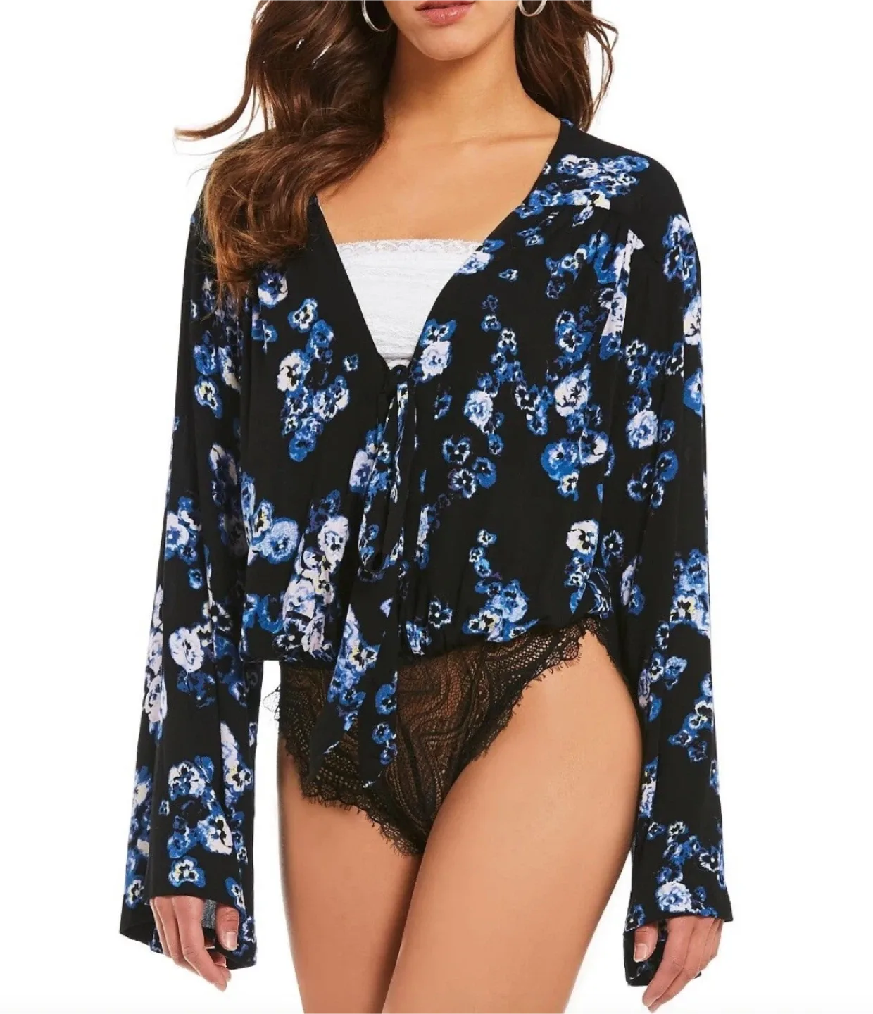 New Free People ‘Forties Feels’ Floral Bodysuit