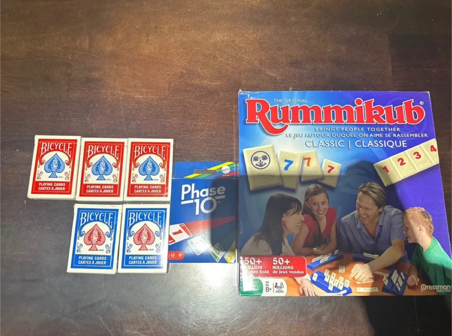 Brand New Playing Cards, Rummikub, Phase 10