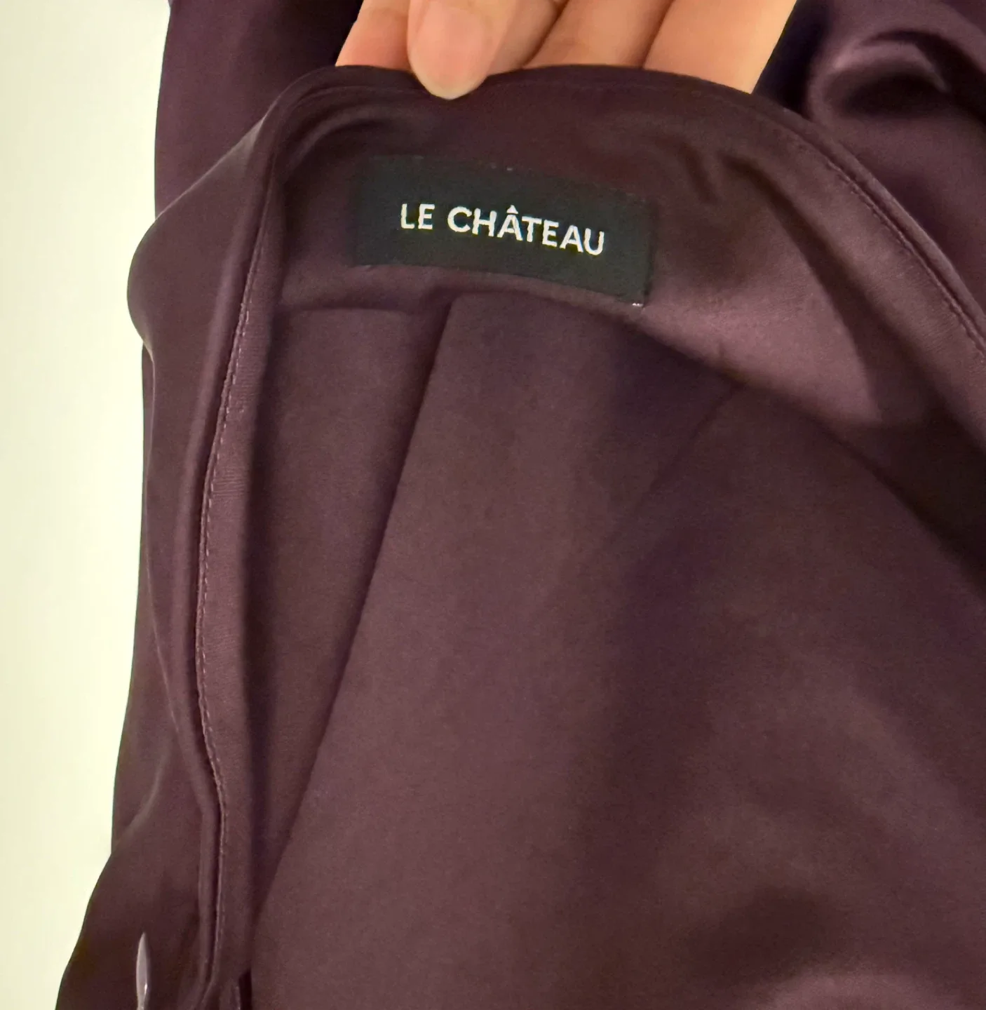 Le Chateau Halter Neck Satin Dress image indicator(3)
