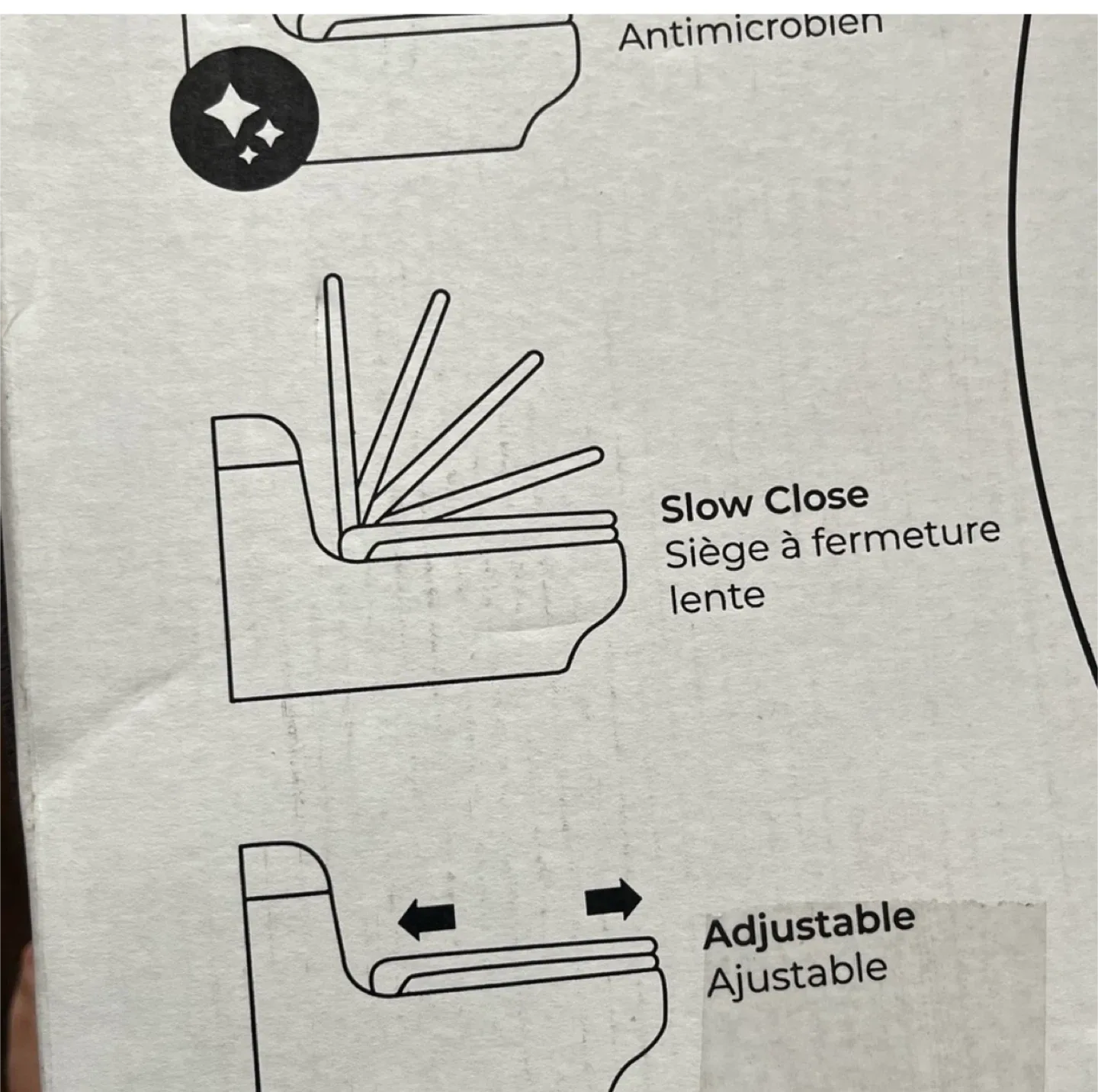CENTOCO Elongated Toilet Seat - White image indicator(2)