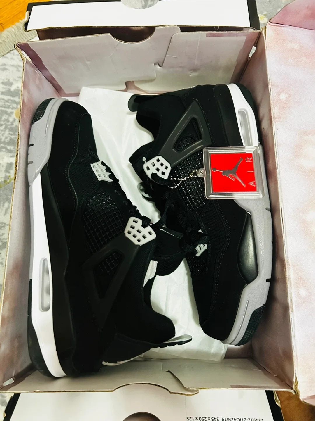 Jordan 4 Retro 'Black Canvas' - Size 10
