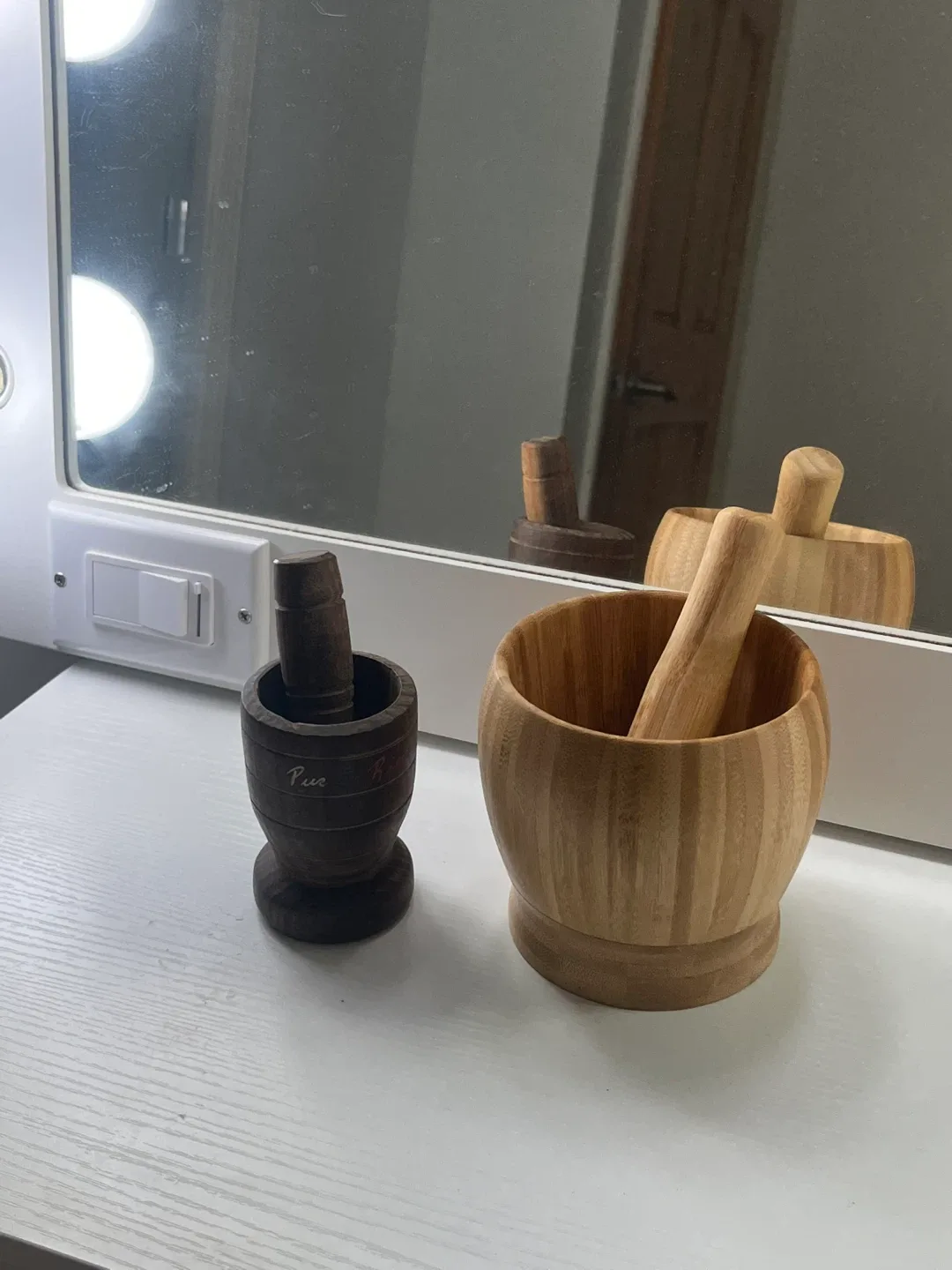 Wooden Mortar and Pestle Set
