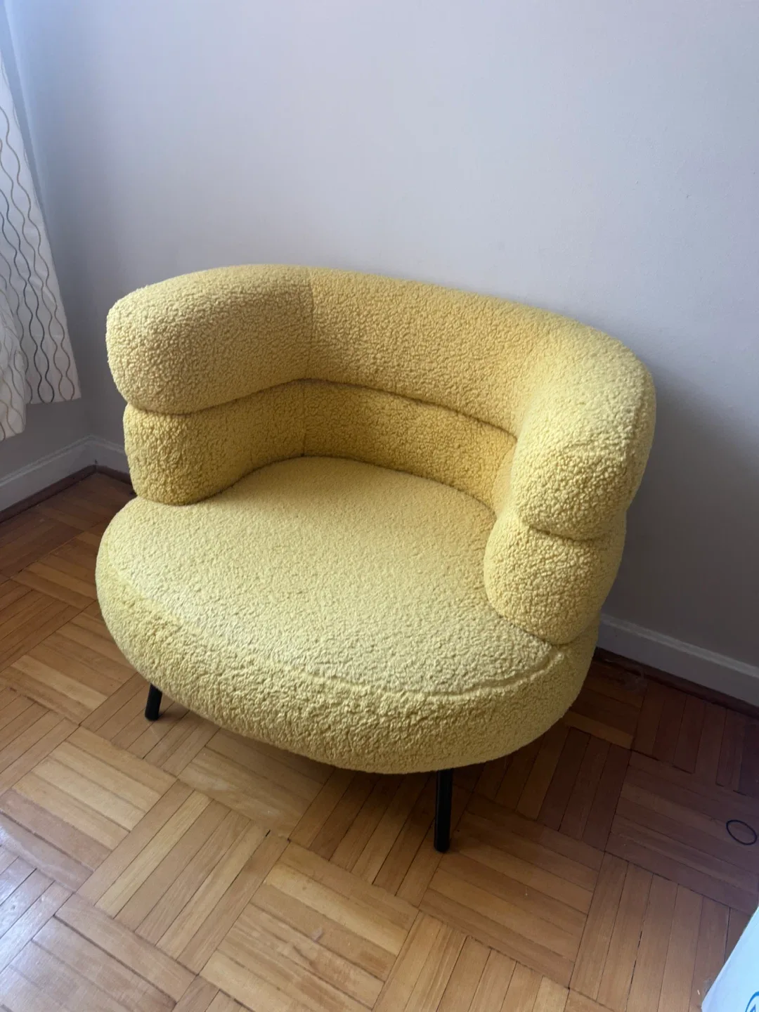 Everly Quinn Demarea Yellow Barrel Chair