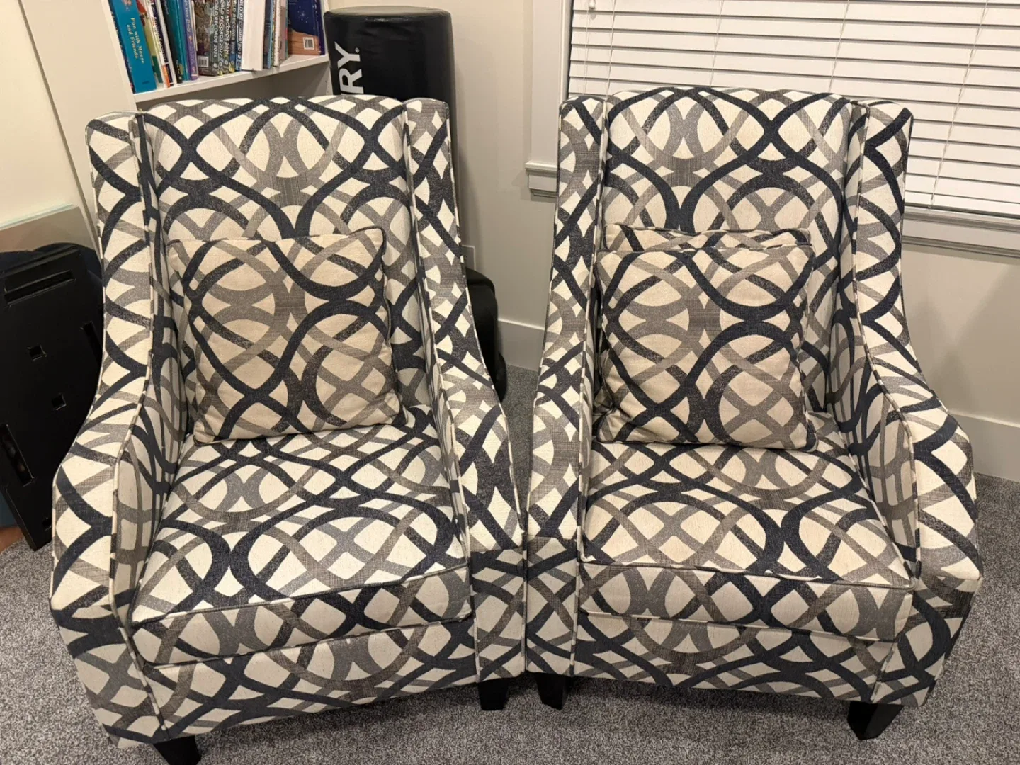 Patterned Accent Chairs - Set of Two