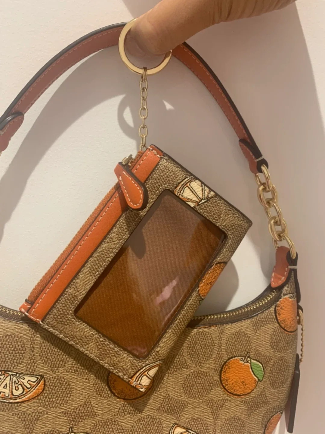 Coach Mini Peyton Signature Orange Purse & Card Holder image indicator(6)