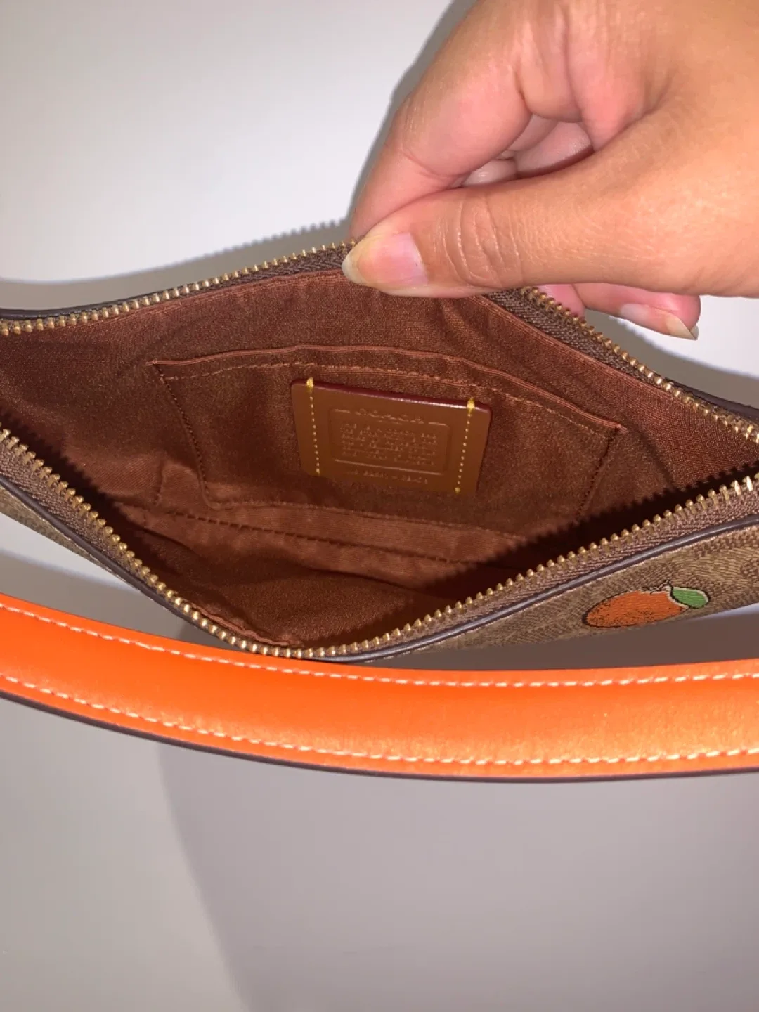 Coach Mini Peyton Signature Orange Purse & Card Holder image indicator(10)