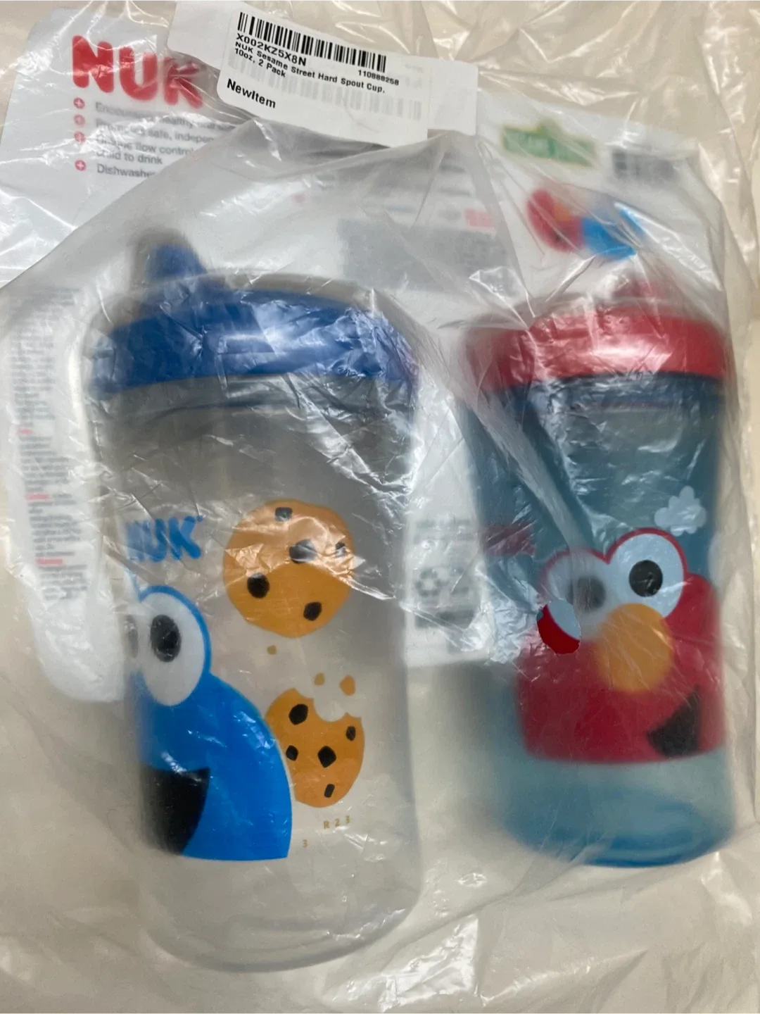 Sesame Street hard spout cups