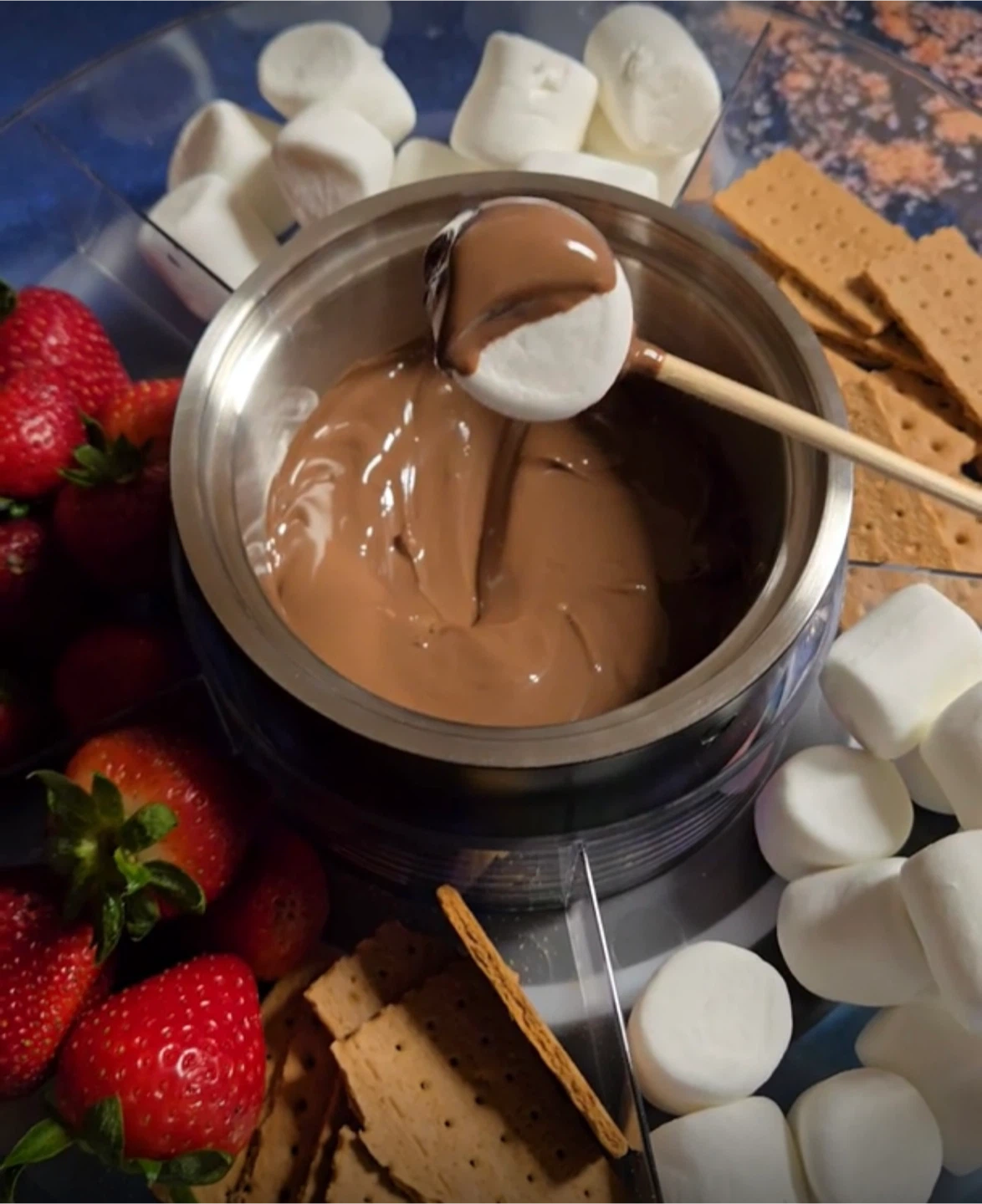 FEPPO Chocolate Fondue Pot & Serving Tray NEW/NEVER USED - photo 3