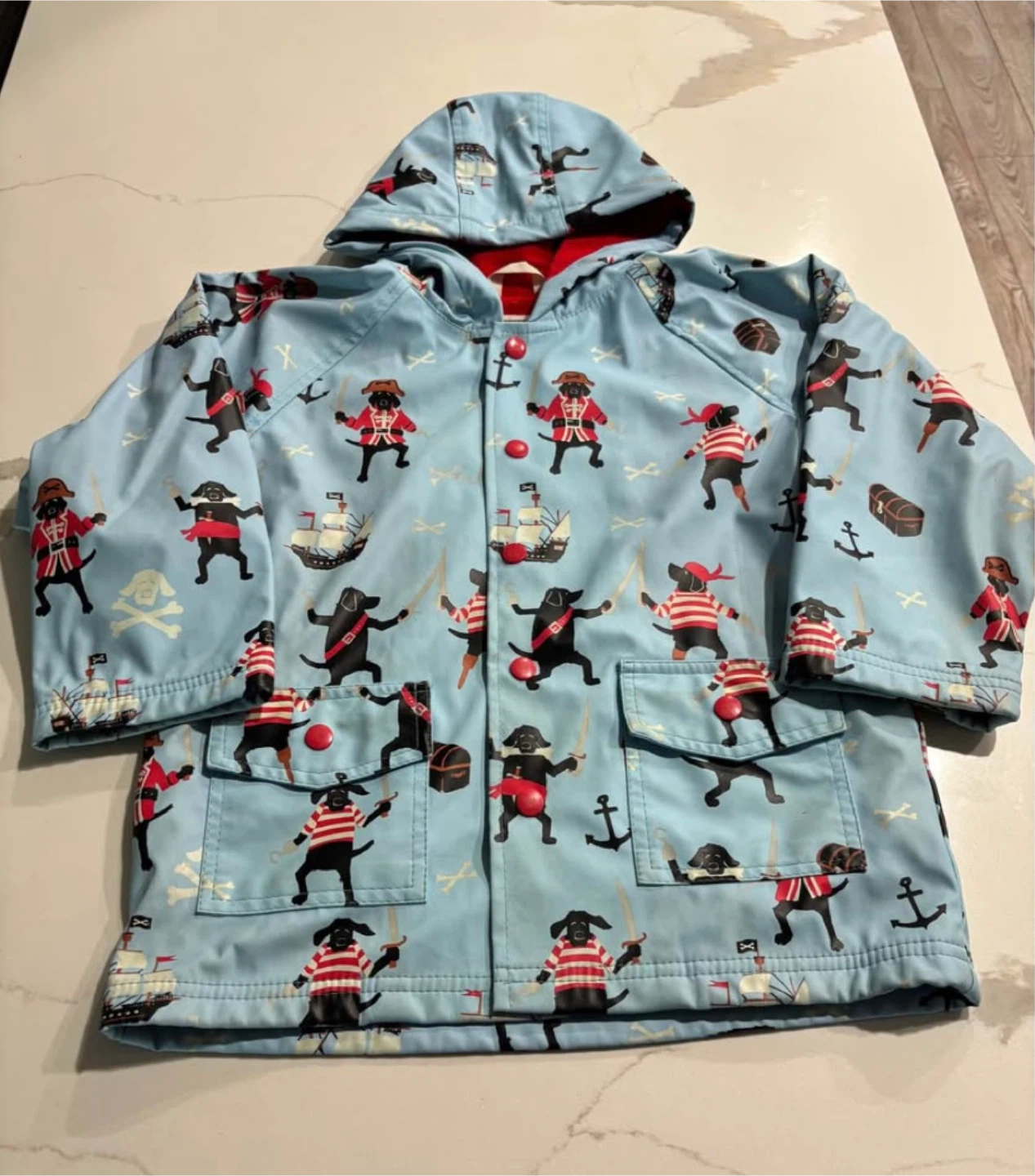 Hatley Kids' Pirate Pups Raincoat - Size 5