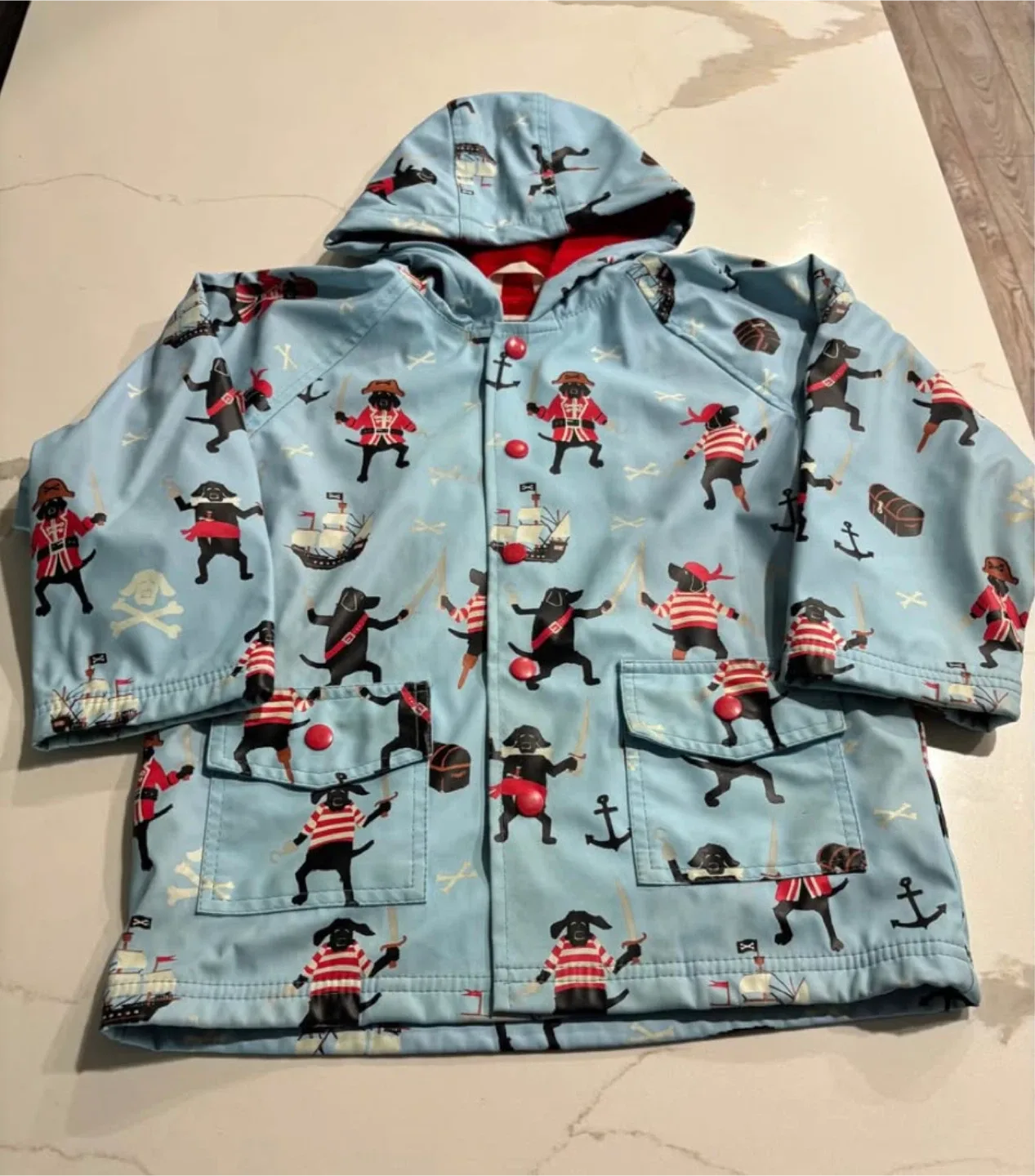 Hatley Kids' Pirate Pups Raincoat - Size 5