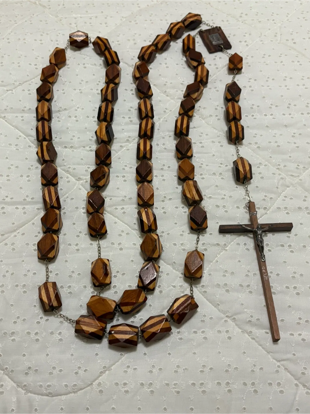 Wooden Rosary with Cross