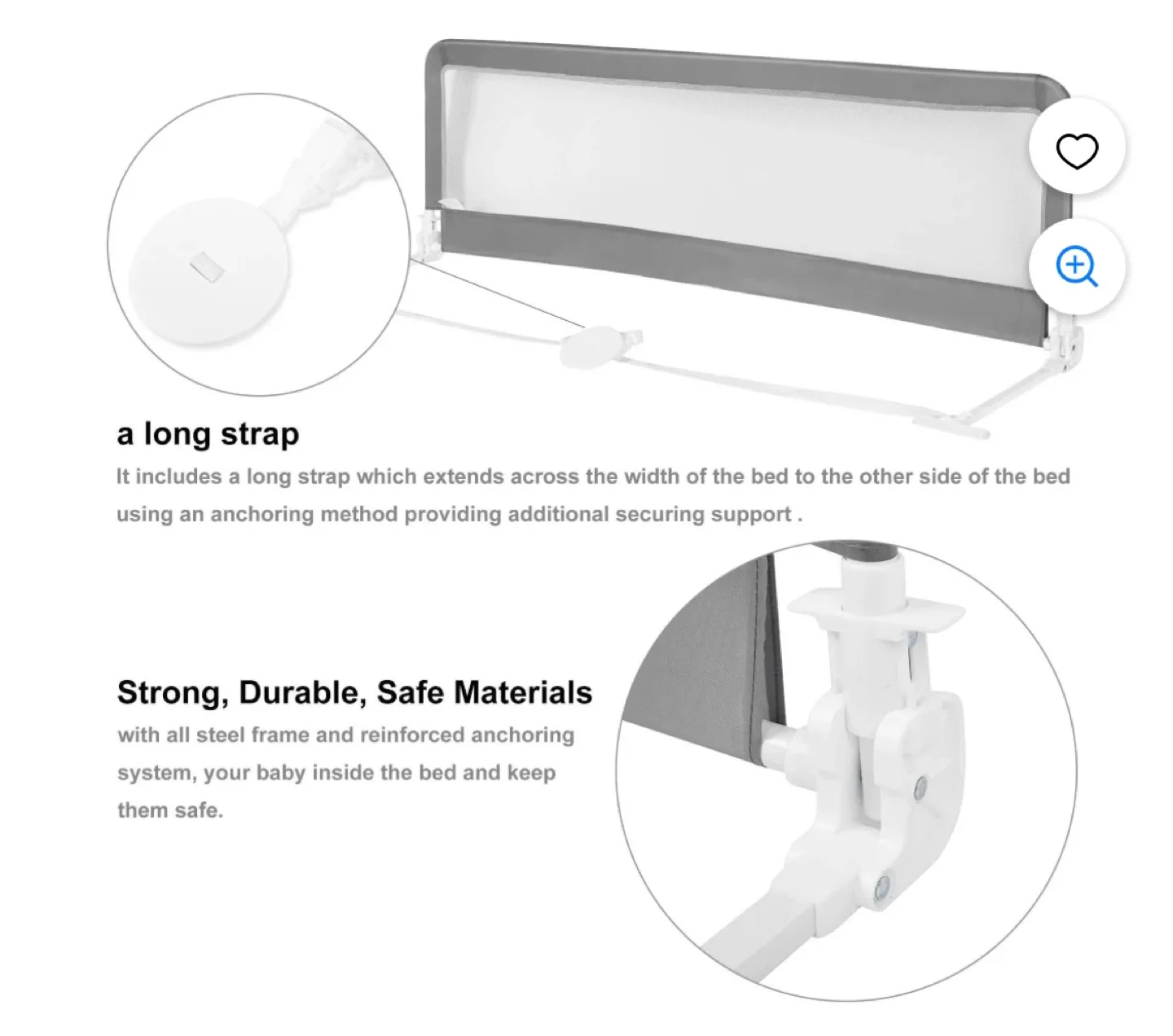 Summer Double Folding Bedrail - Like New!2 in number