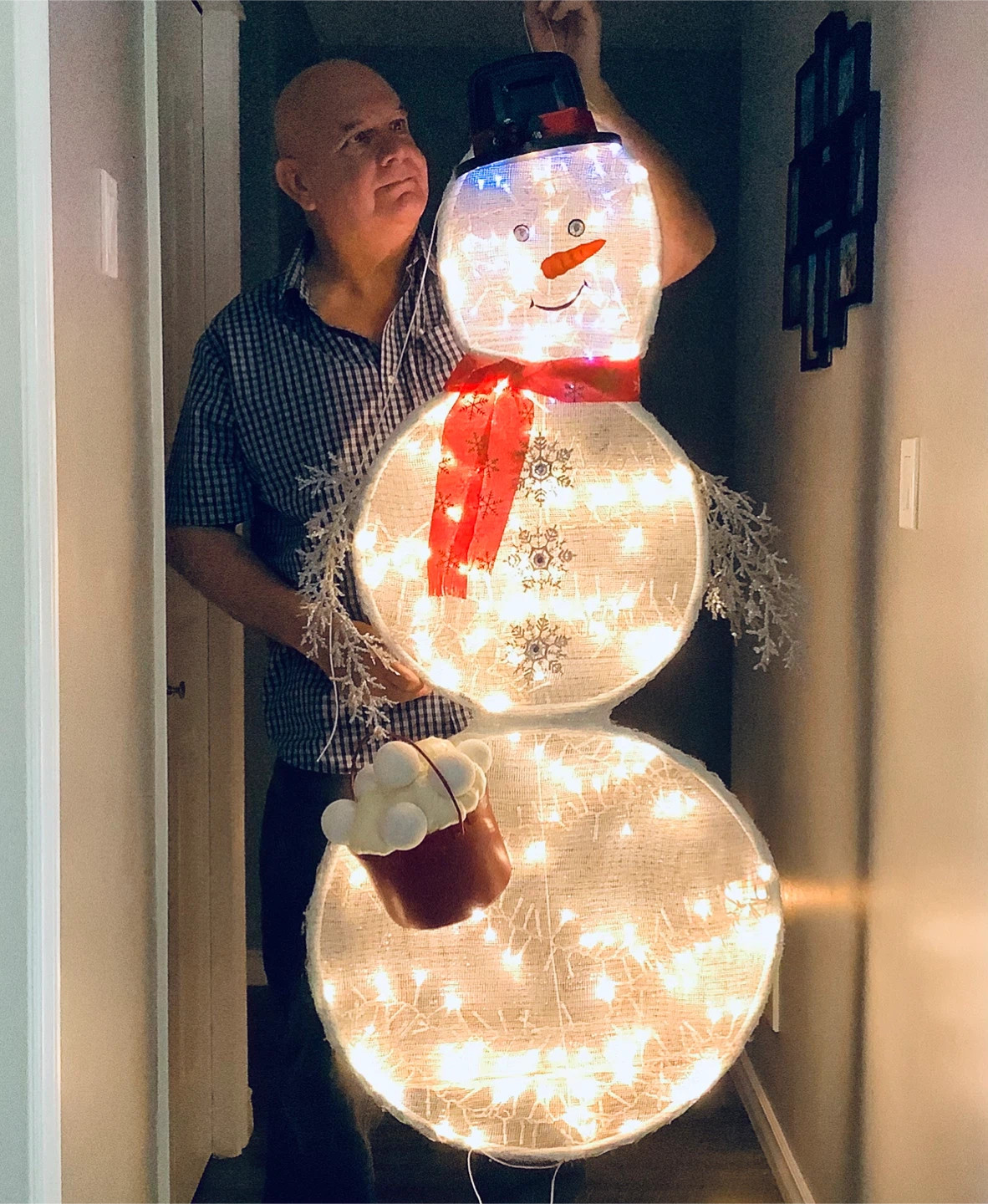 Lighted Snowman Christmas Decoration