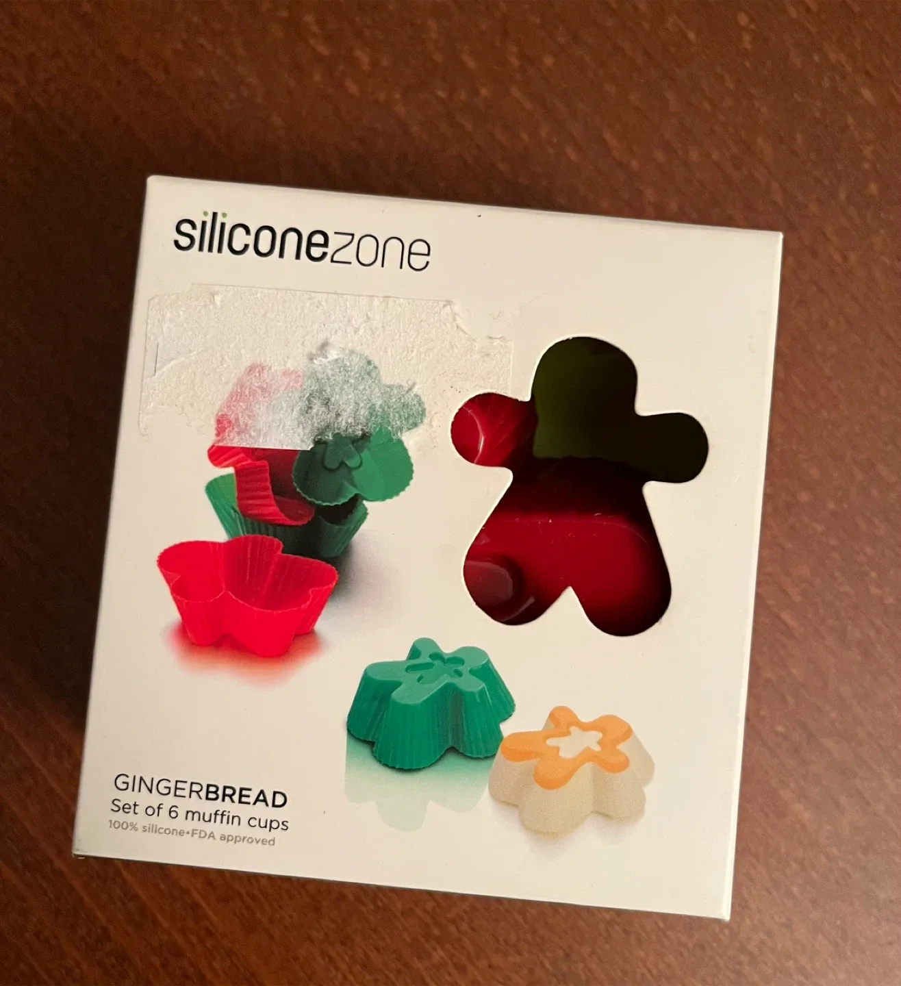 SiliconeZone Gingerbread Muffin Cups (Set of 6)