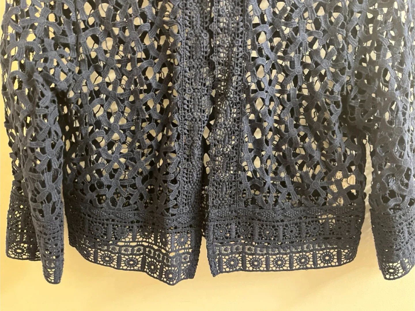 Zara Navy Crochet Jacket - Size S image indicator(3)