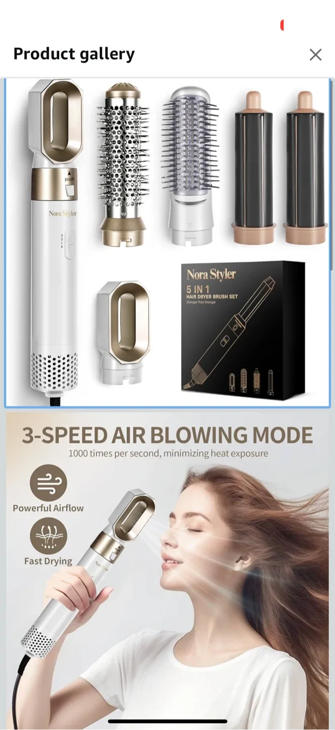 Nora Styler 5-in-1 Hot Air Styler Brush Set image indicator(3)