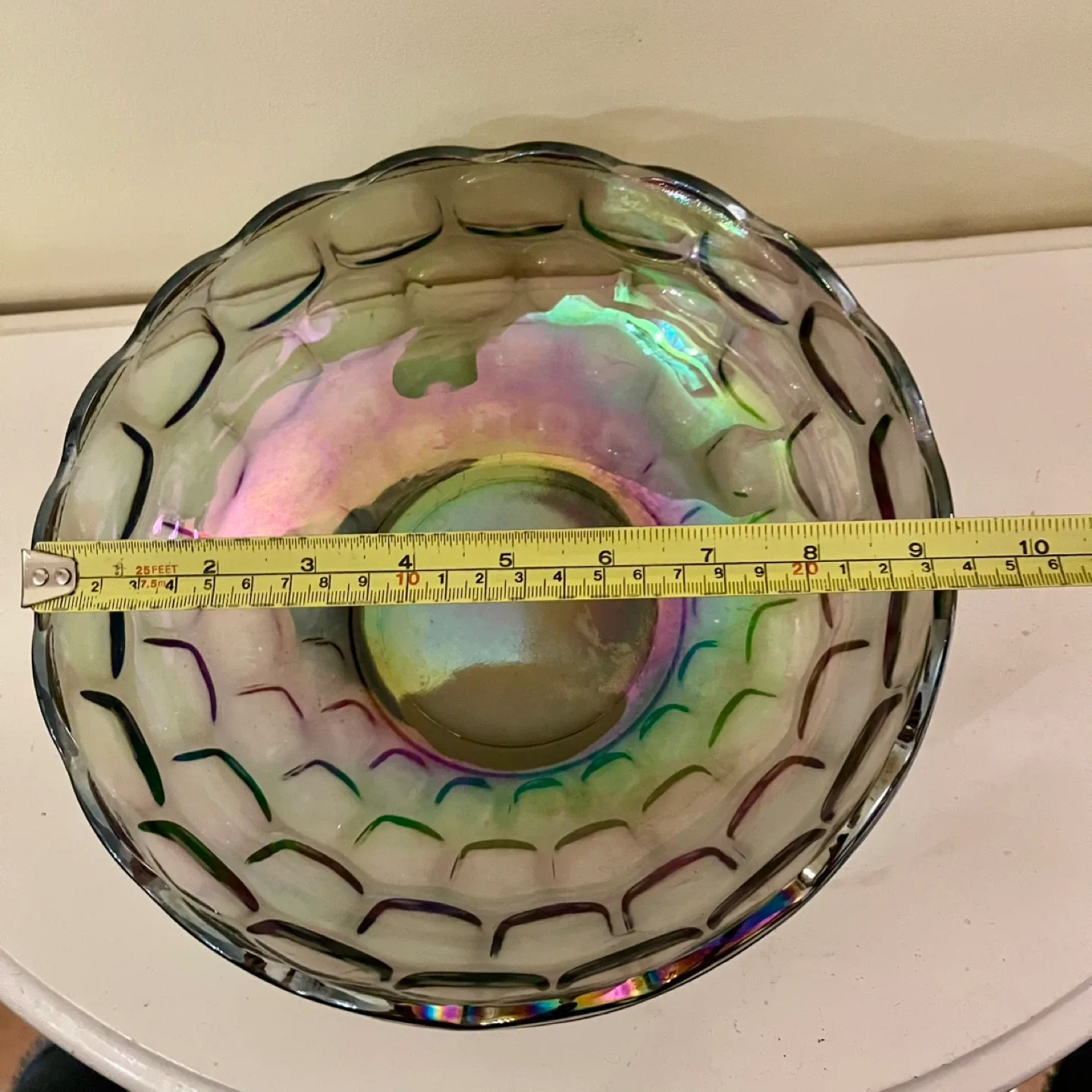 Federal Glass "Yorktown Colonial" iridescent smoke grey bowl image indicator(3)