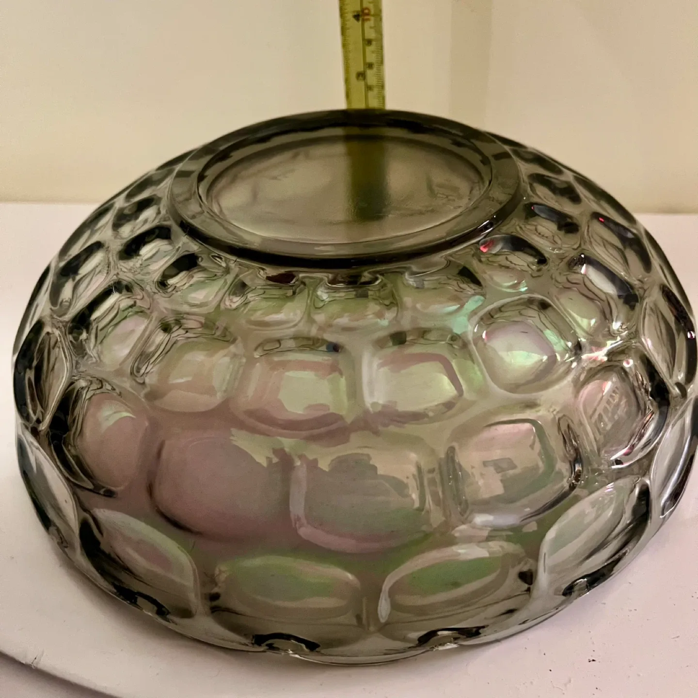 Federal Glass "Yorktown Colonial" iridescent smoke grey bowl image indicator(4)