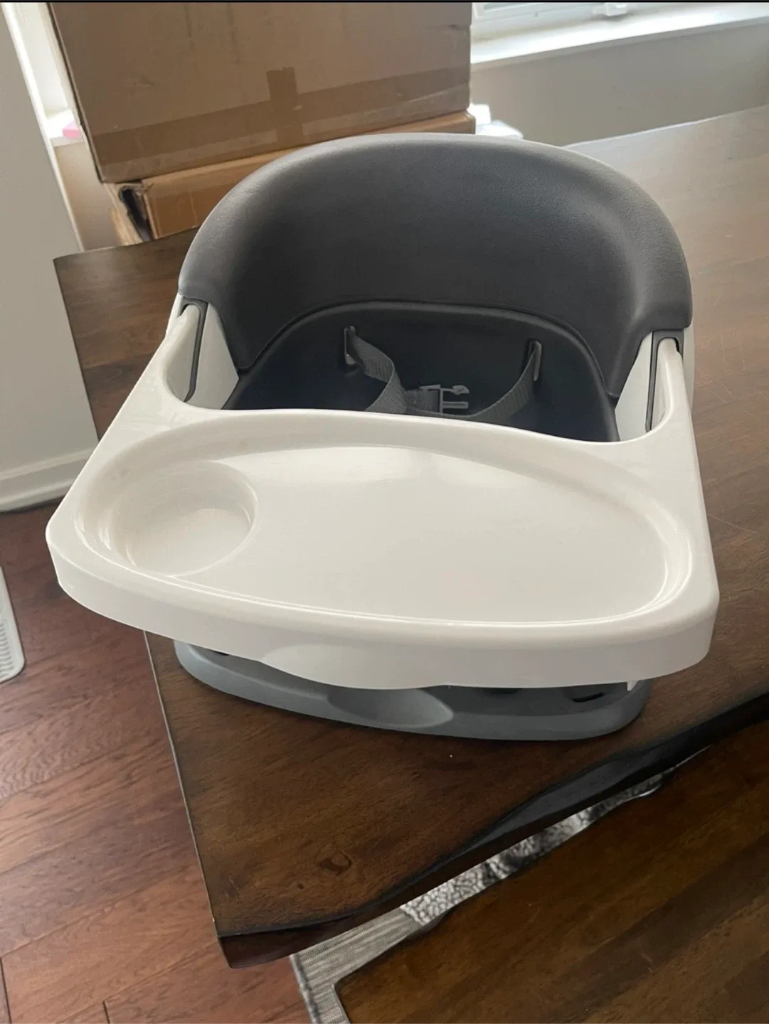 INGENUITY Baby Booster Eating Seat - Grey & White