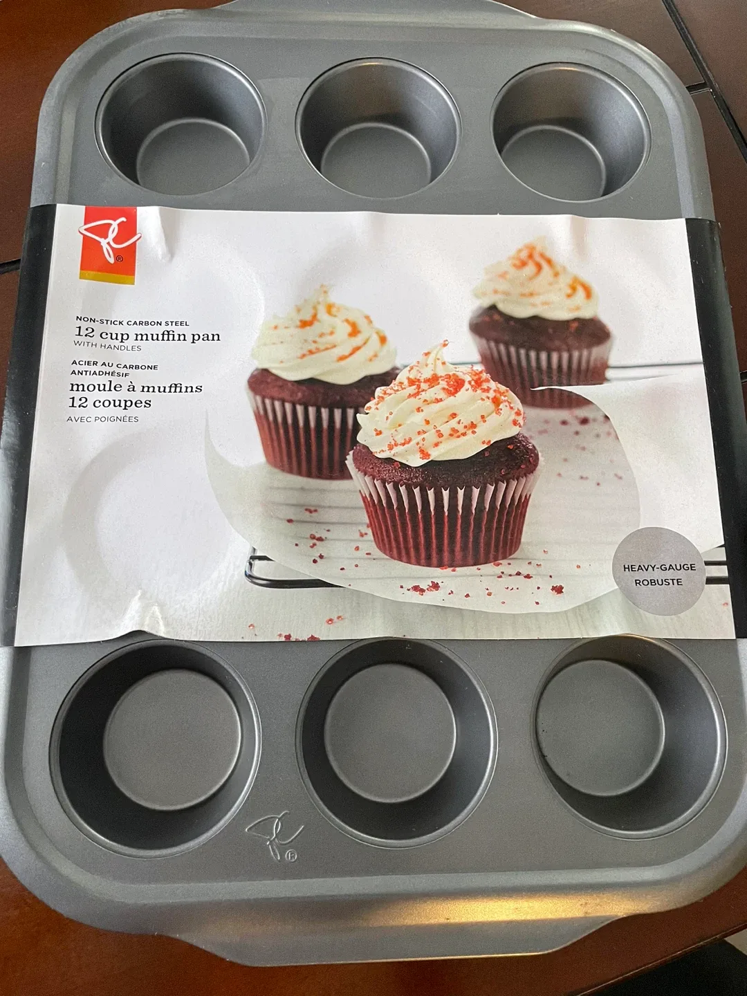 NEW! Non-Stick 12 Cup Muffin Pan w Handles