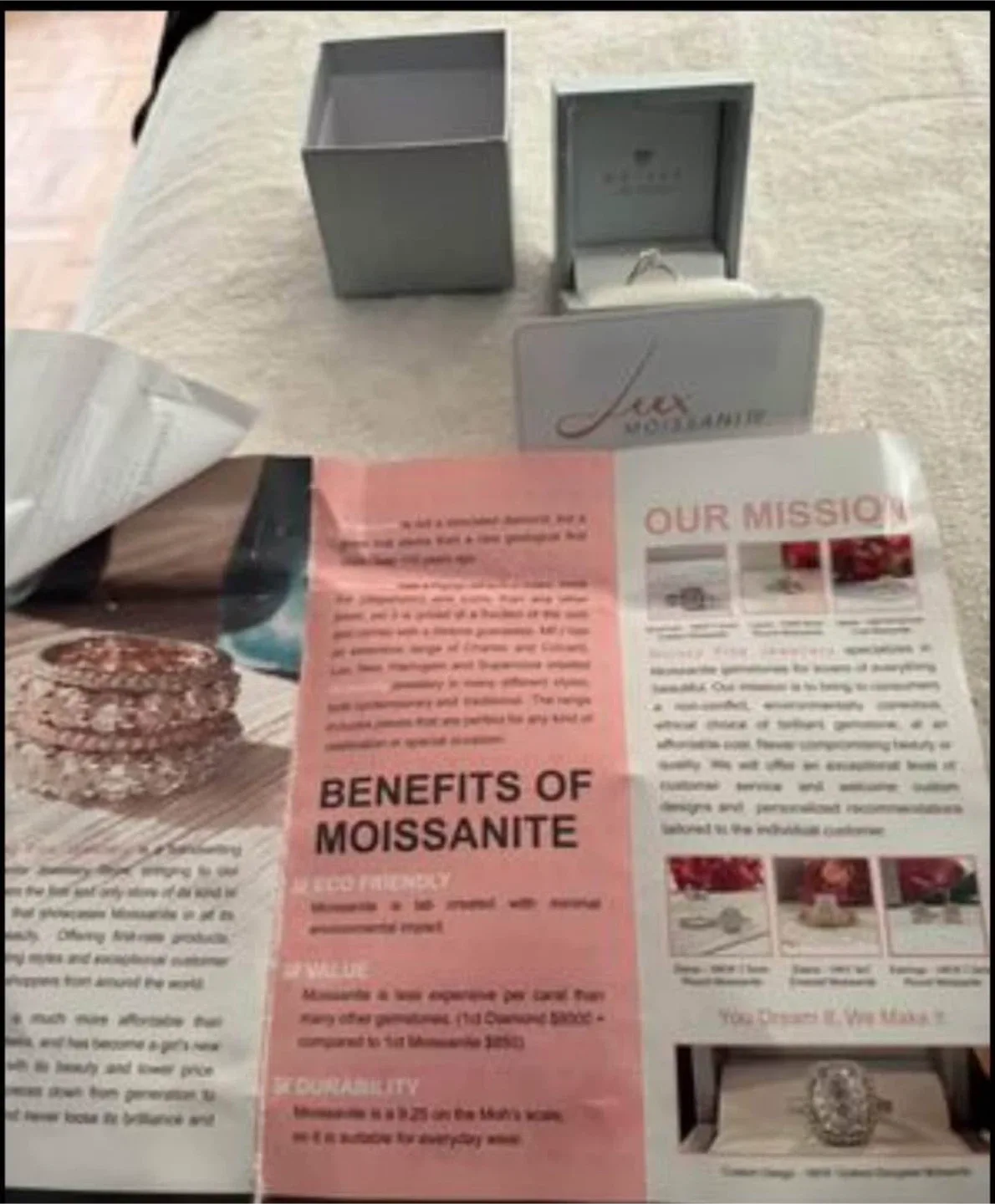 Moissy Fine Jewellery 14KW 6.5mm Moissanite Ring image indicator(5)