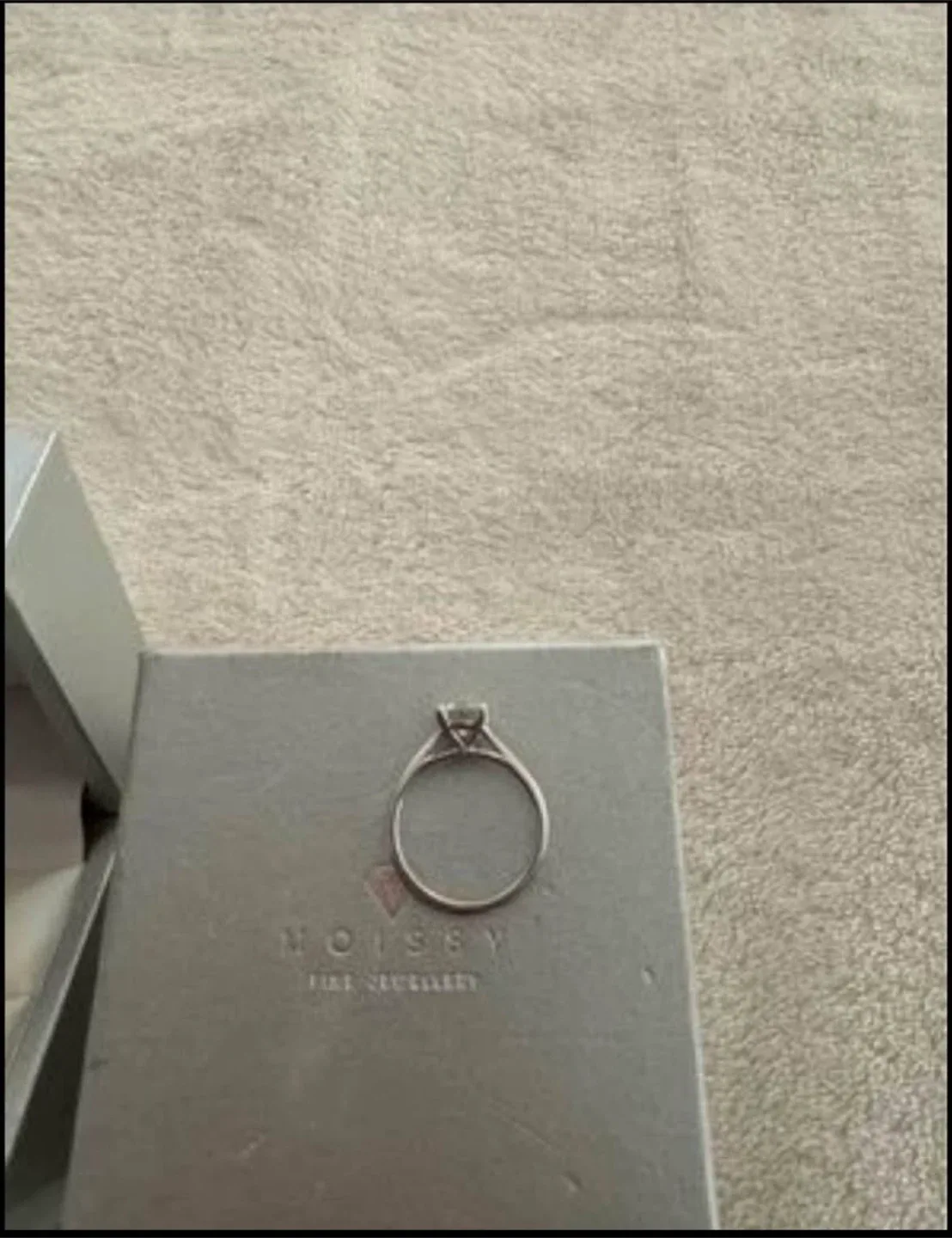 Moissy Fine Jewellery 14KW 6.5mm Moissanite Ring image indicator(2)