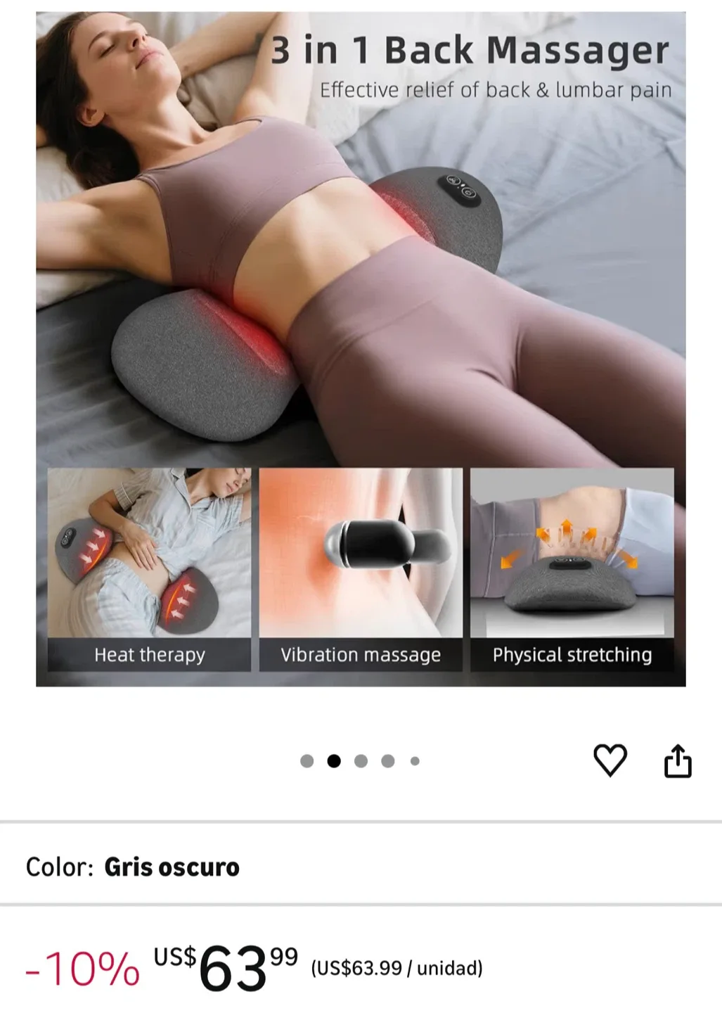 3 in 1 Electric Lumbar Support Pillow image indicator(4)