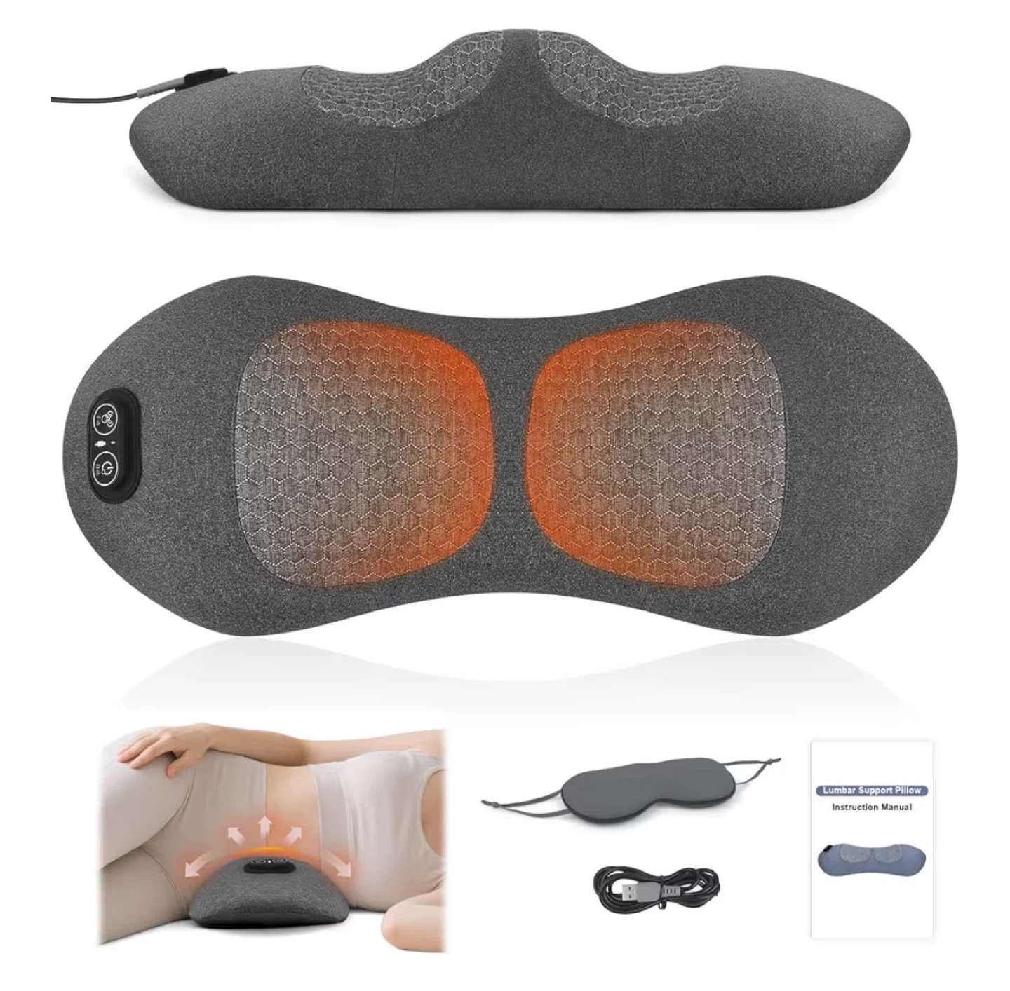 3 in 1 Electric Lumbar Support Pillow