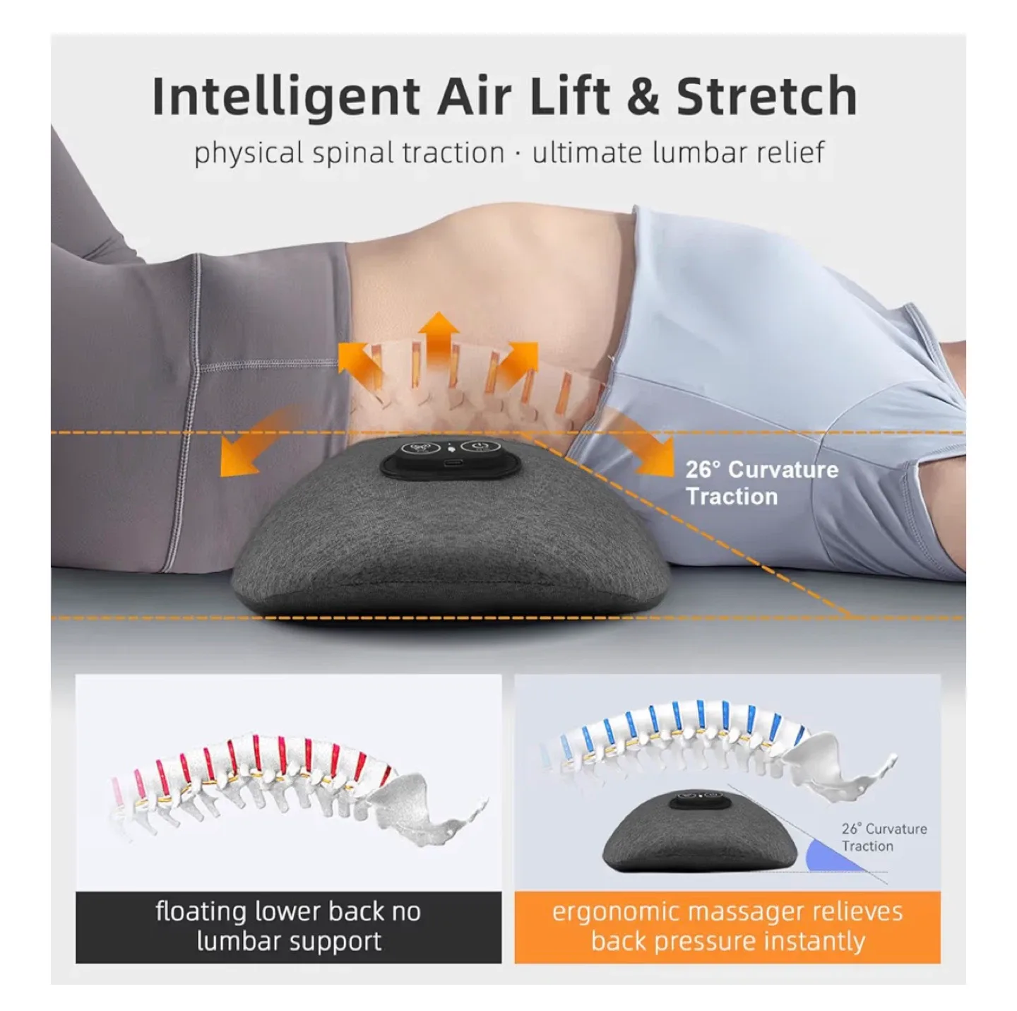 3 in 1 Electric Lumbar Support Pillow
