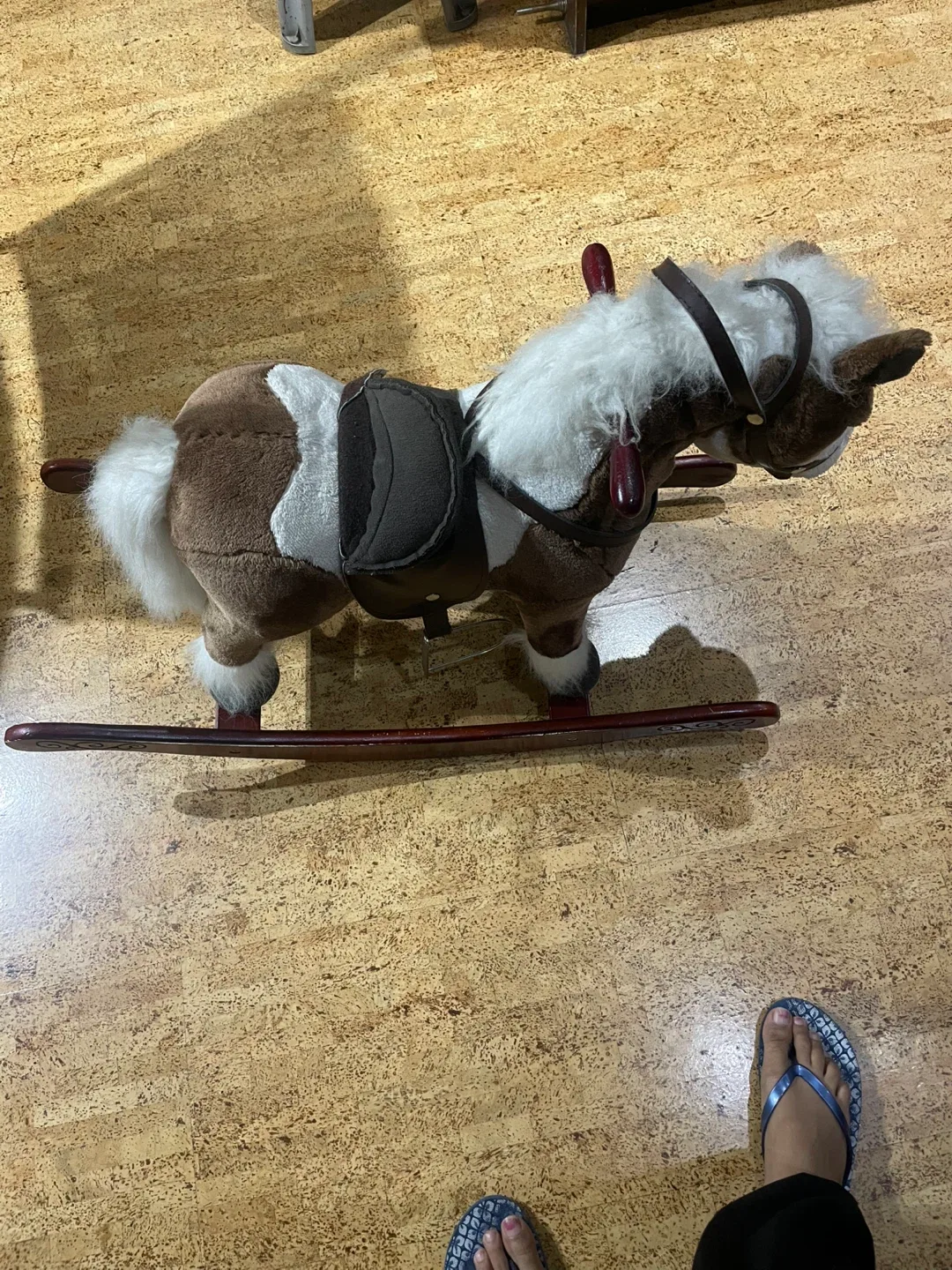 Playing movable kids horse