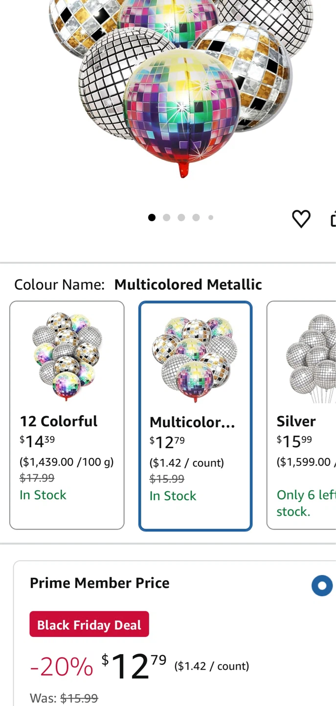 New Party Decoration Pack of 9 Disco Ball Balloons. - photo 3